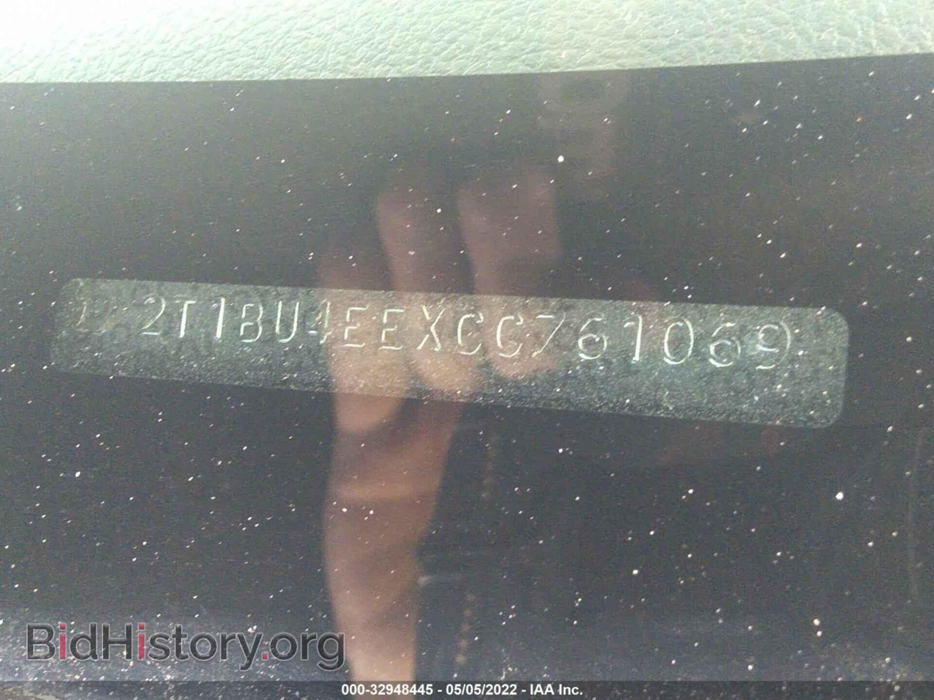 2012 TOYOTA COROLLA - VIN: 2T1BU4EEXCC761069 - Фото 9