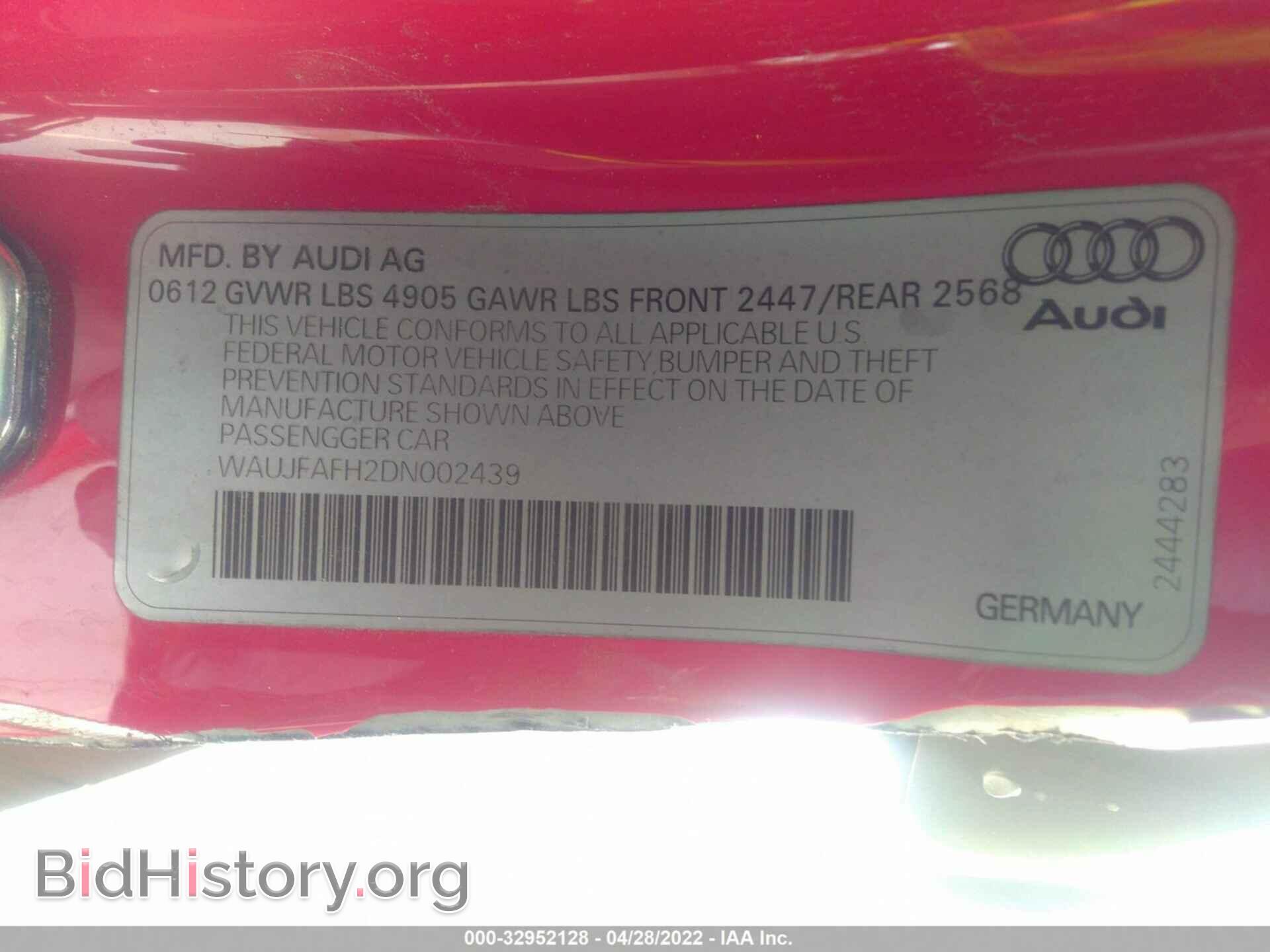 2013 AUDI A5 - VIN: WAUJFAFH2DN002439 - Photo 9