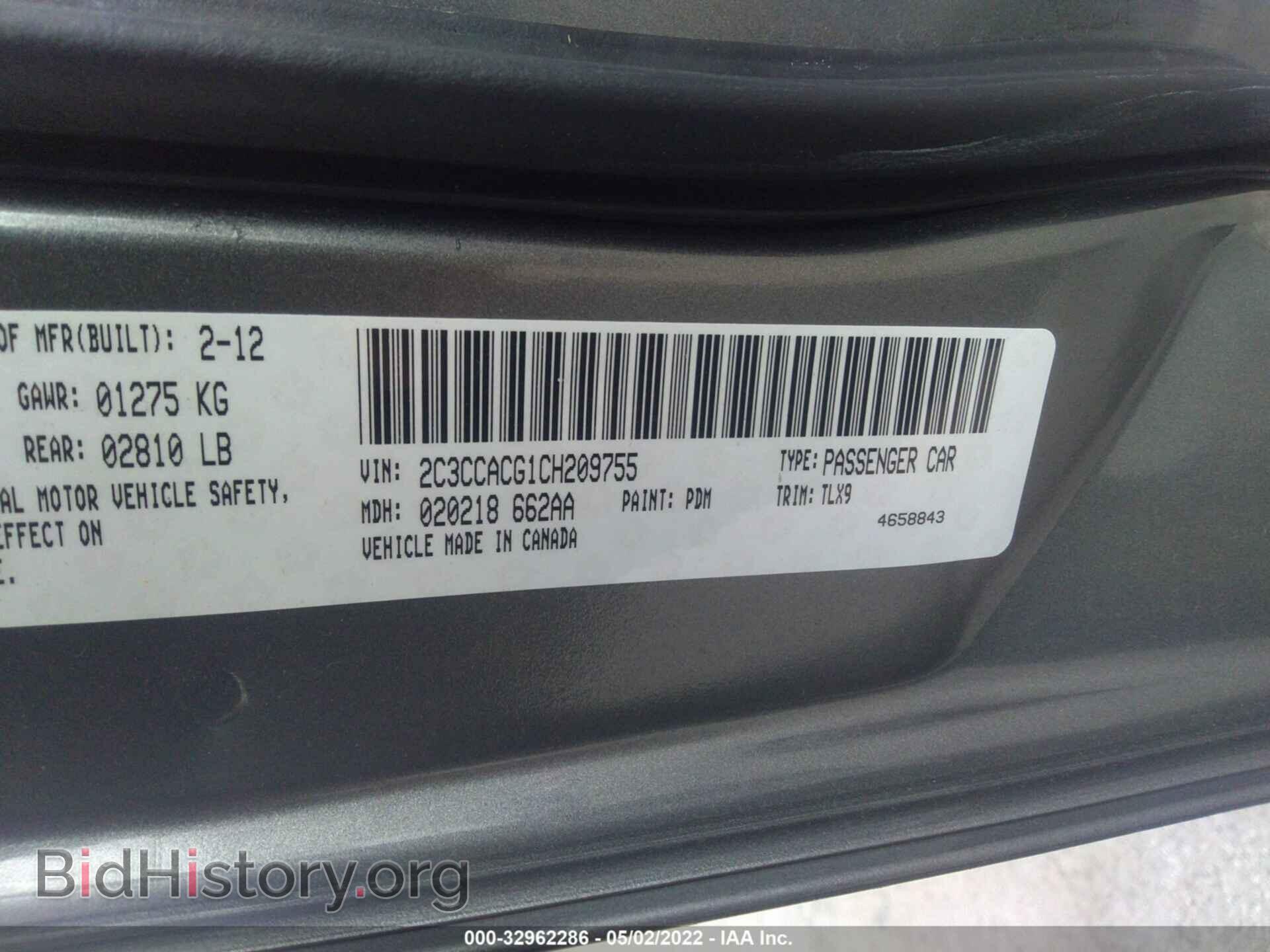 2012 CHRYSLER 300 - VIN: 2C3CCACG1CH209755 - Photo 9