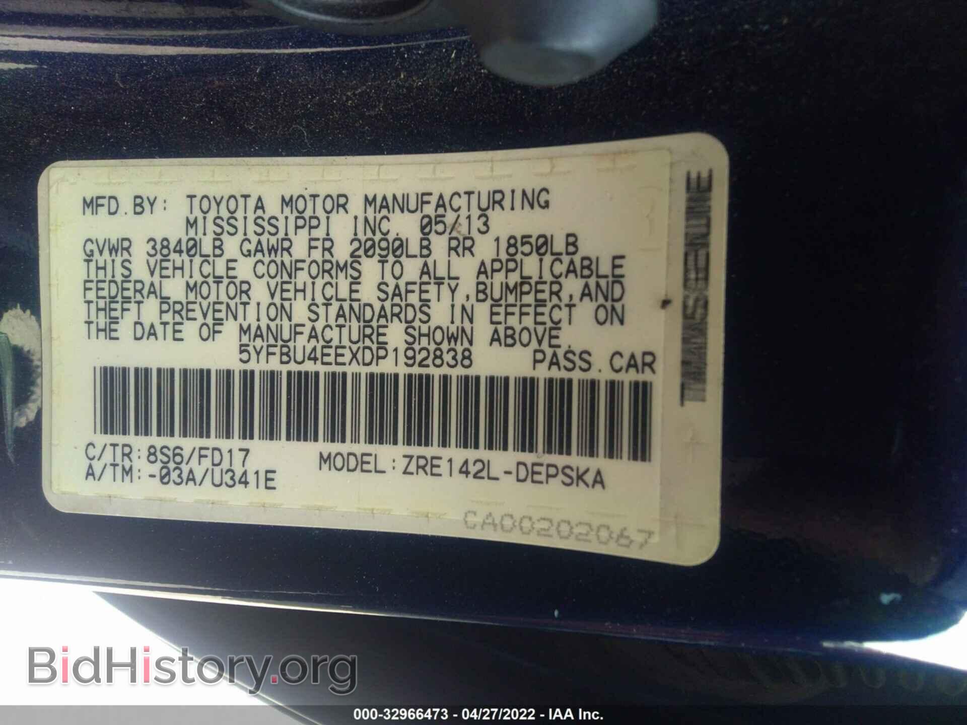 2013 TOYOTA COROLLA - VIN: 5YFBU4EEXDP192838 - Photo 9