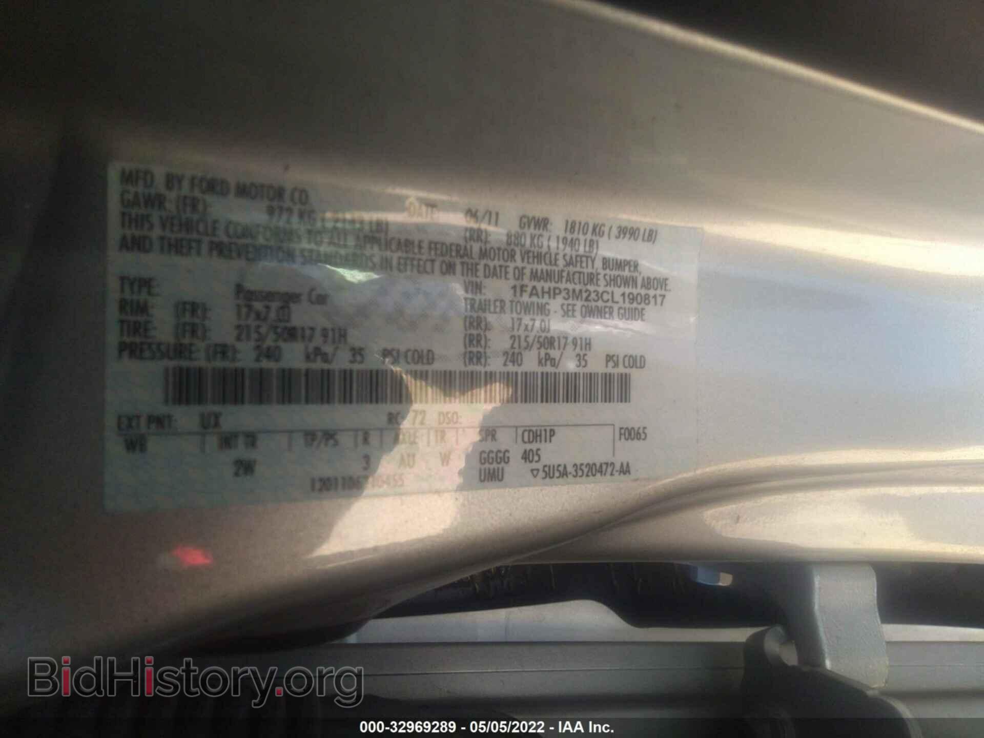 2012 FORD FOCUS - VIN: 1FAHP3M23CL190817 - Фото 9