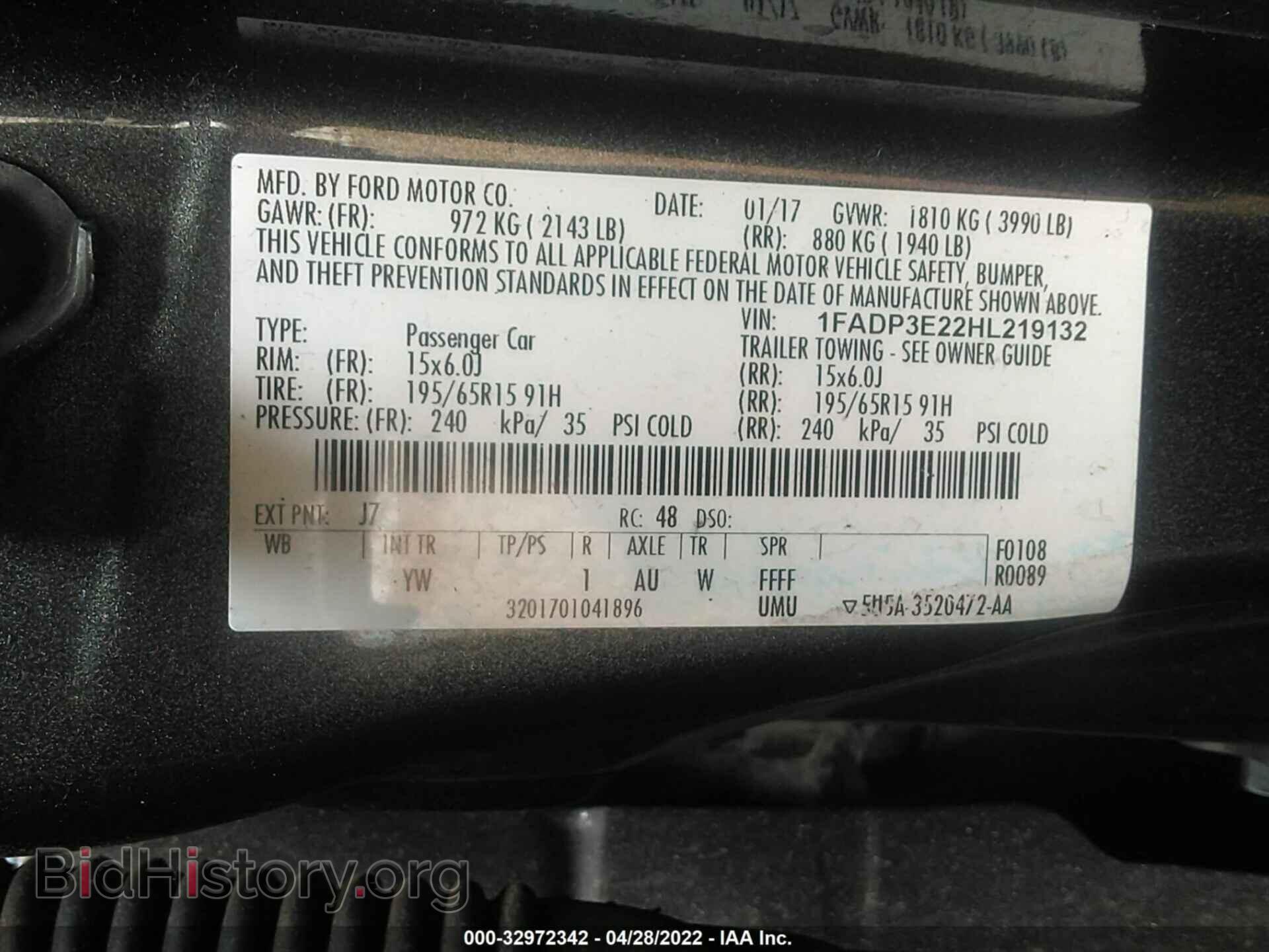2017 FORD FOCUS - VIN: 1FADP3E22HL219132 - Photo 9