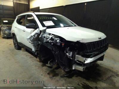 2021 Jeep COMPASS 80TH Anniversary, white — VIN 3C4NJDEB0MT543233, IAAI