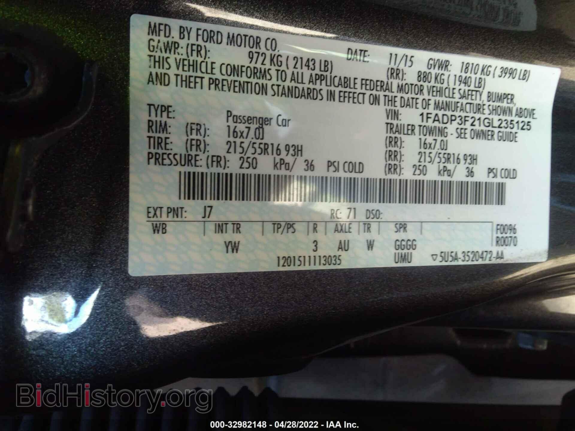 2016 FORD FOCUS - VIN: 1FADP3F21GL235125 - Photo 9