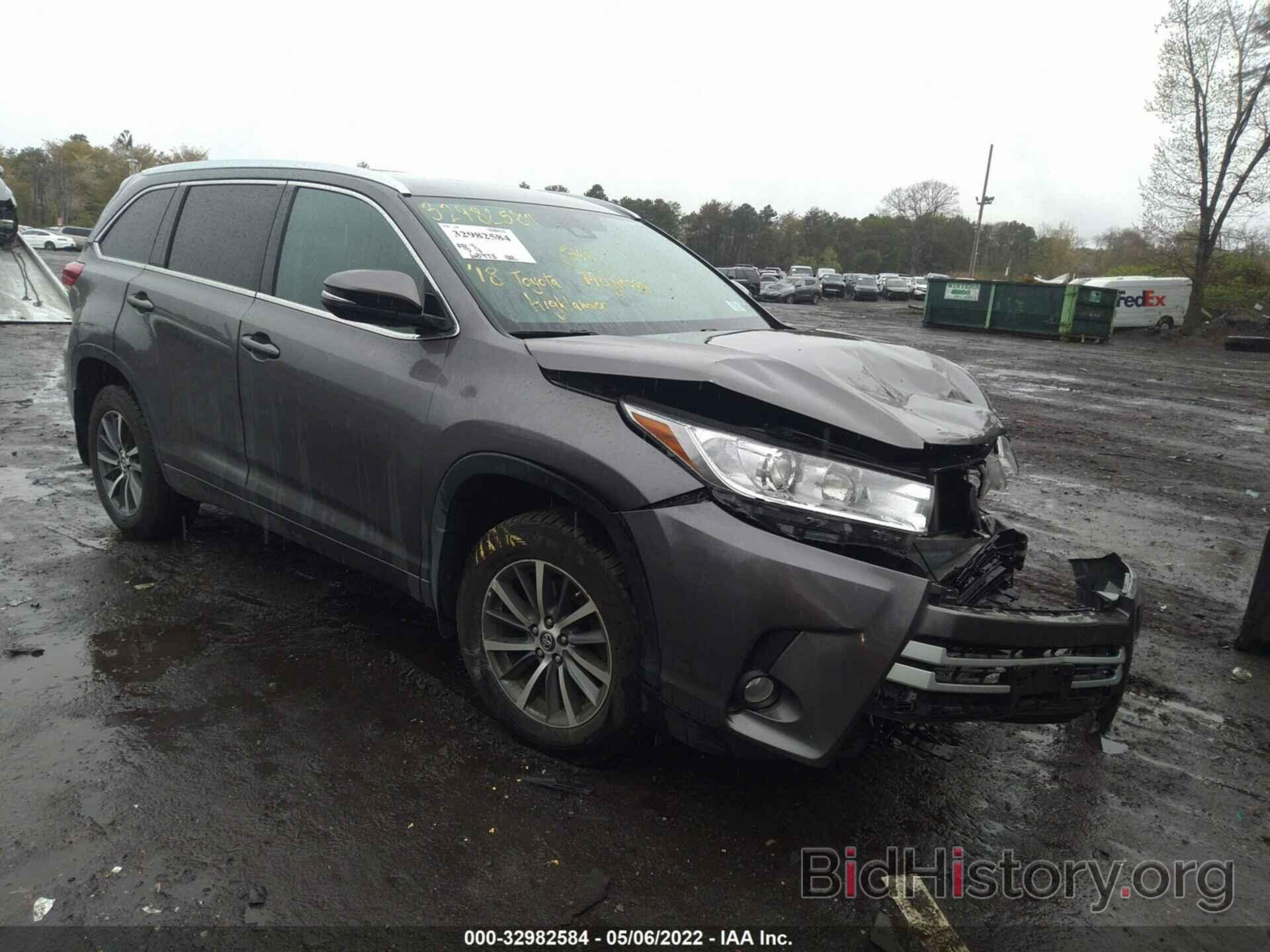 Photo 5TDJZRFH0JS553015 - TOYOTA HIGHLANDER 2018