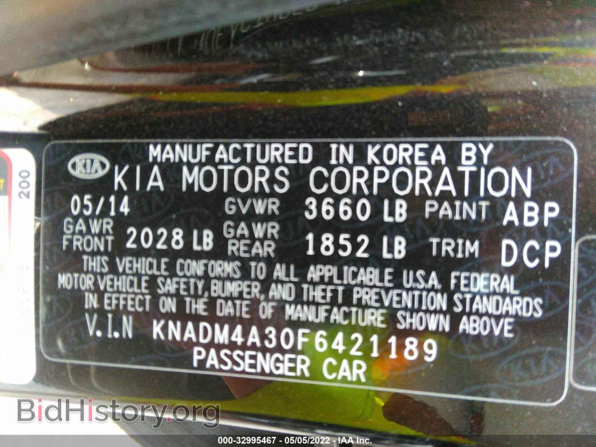 2015 KIA RIO - VIN: KNADM4A30F6421189 - Фото 9