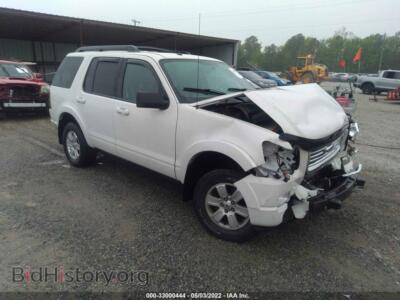 2010 Ford EXPLORER XLT, белый — VIN 1FMEU6DE8AUA53859, IAAI