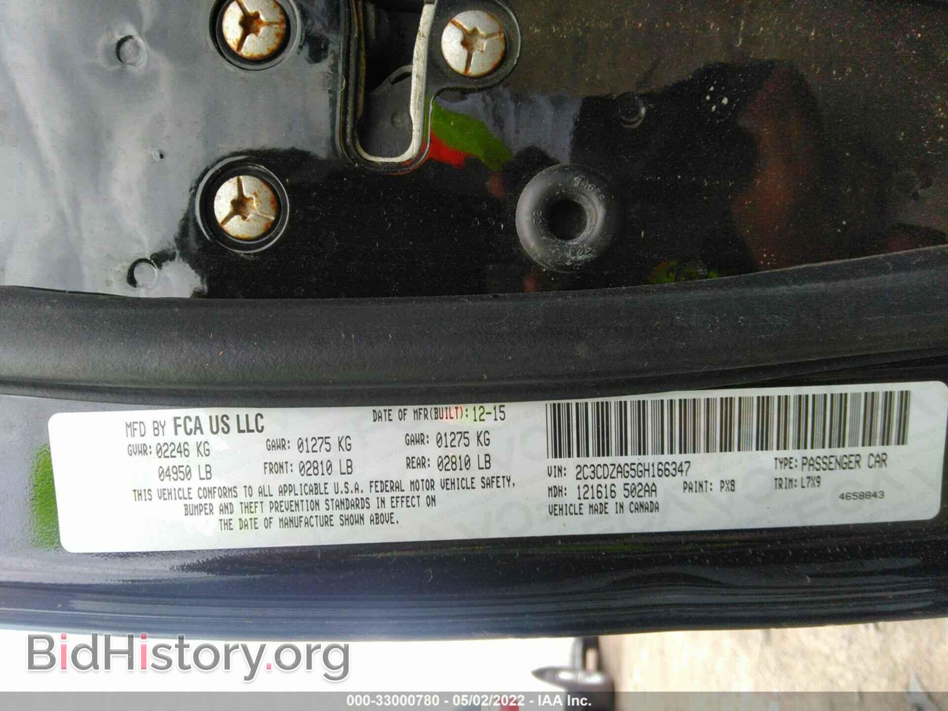 2016 DODGE CHALLENGER - VIN: 2C3CDZAG5GH166347 - Фото 9