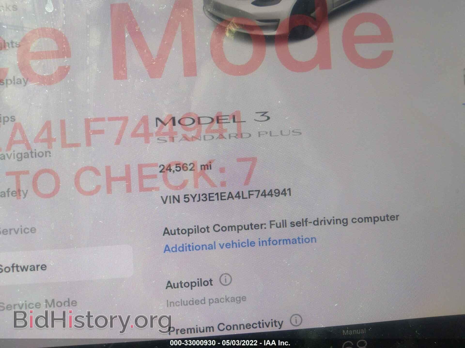 2020 TESLA MODEL 3 - VIN: 5YJ3E1EA4LF744941 - Фото 7