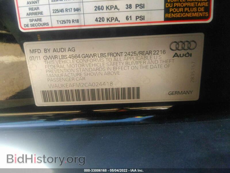 2012 Audi A3 (VIN WAUKEAFM2CA024418) — photo 9 of 11
