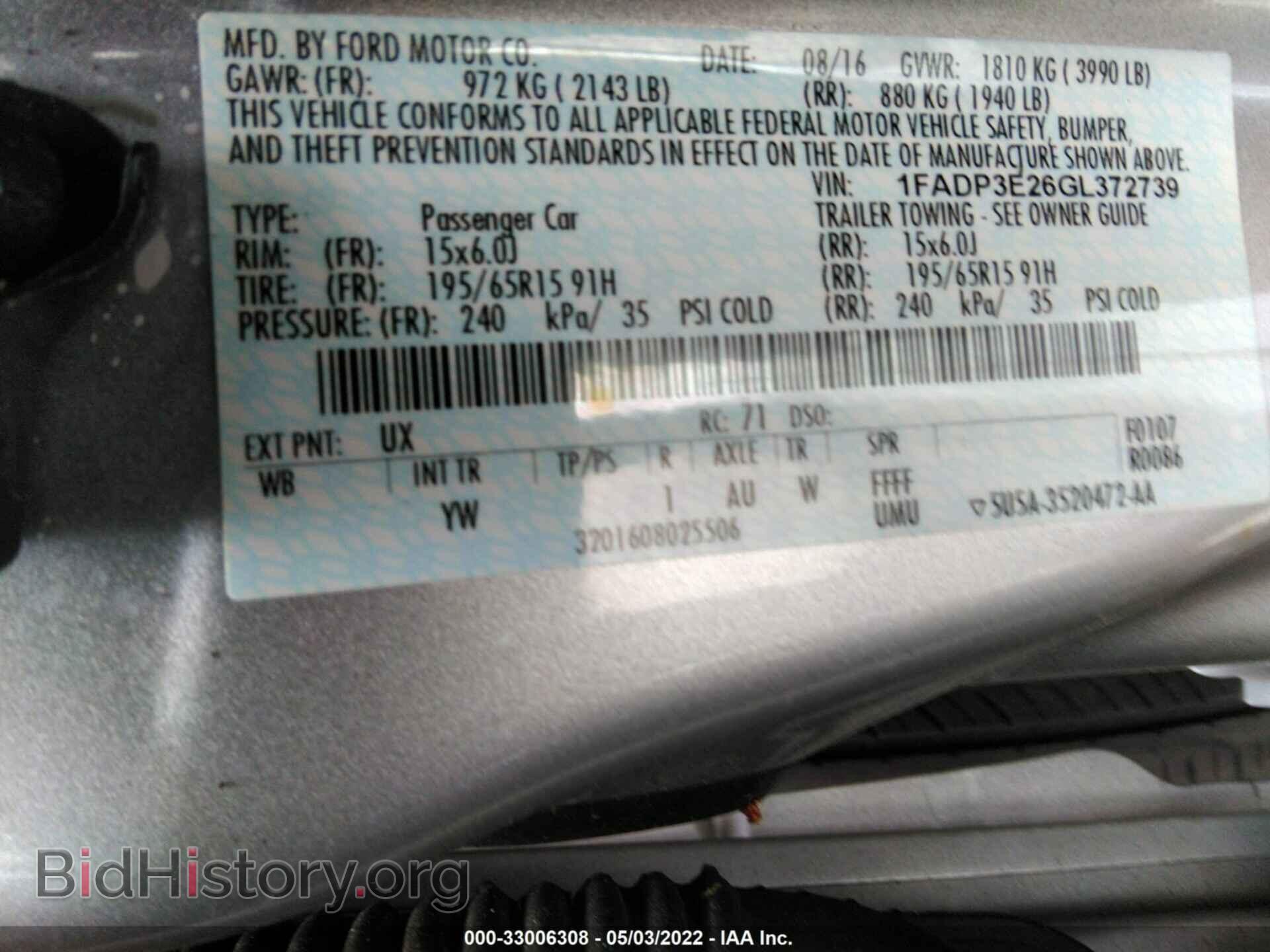 2016 FORD FOCUS - VIN: 1FADP3E26GL372739 - Photo 9