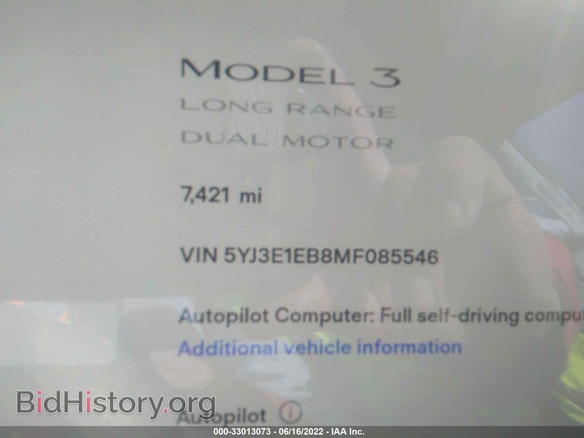 2021 TESLA MODEL 3 - VIN: 5YJ3E1EB8MF085546 - Photo 7