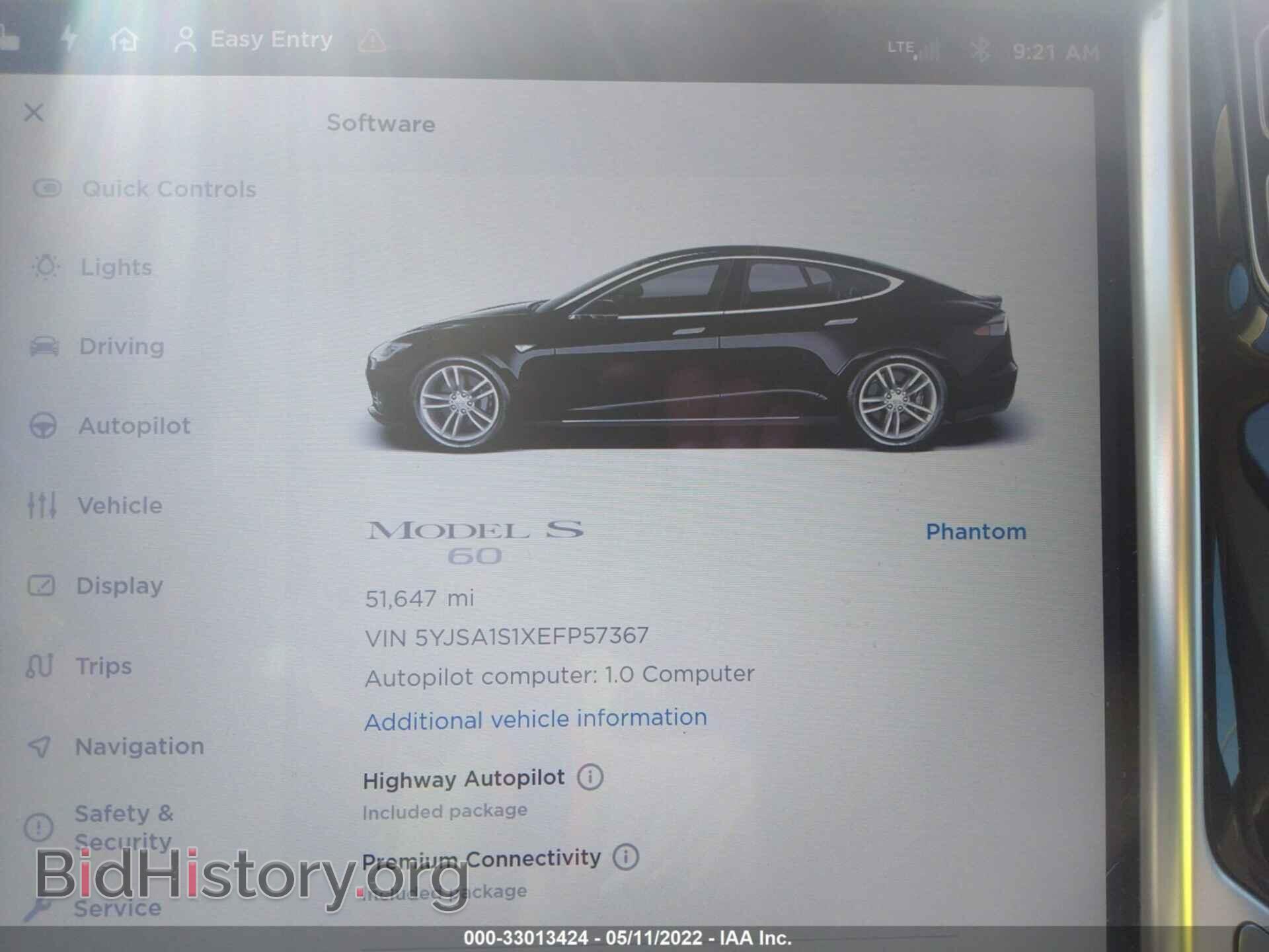 2014 TESLA MODEL S - VIN: 5YJSA1S1XEFP57367 - Фото 7