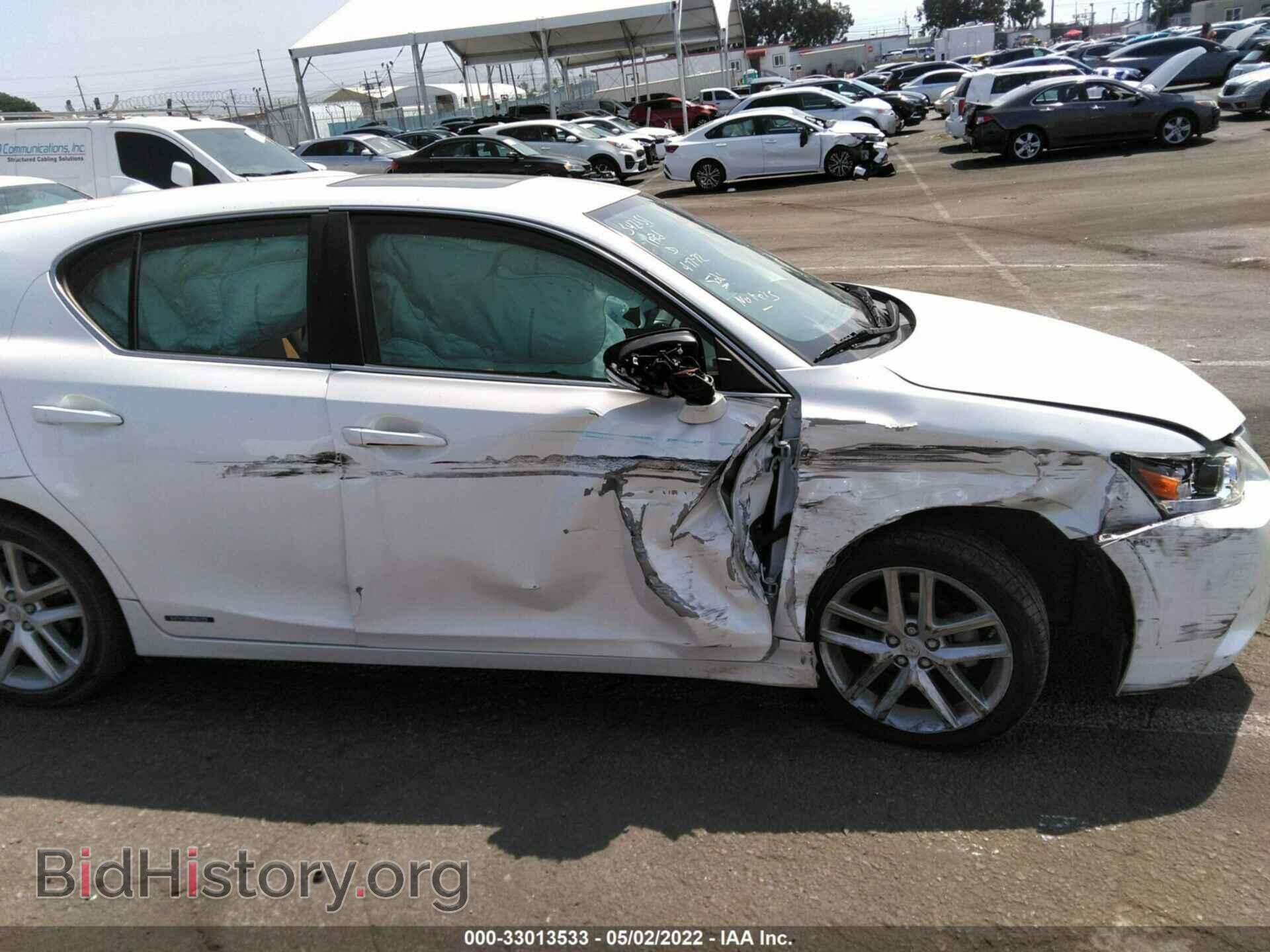 2014 LEXUS CT 200H - VIN: JTHKD5BH0E2202229 - Фото 6