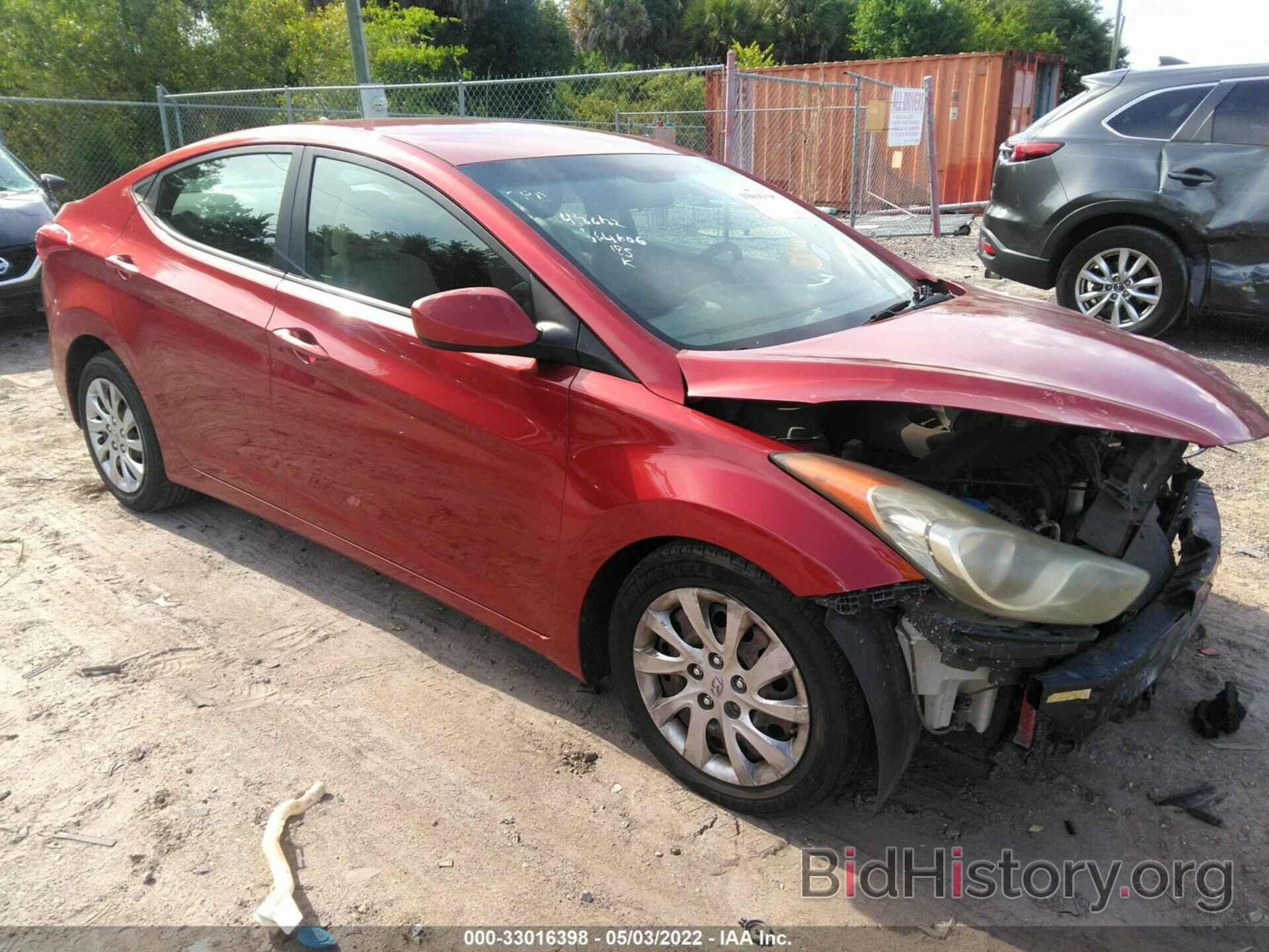 Photo KMHDH4AE6CU424898 - HYUNDAI ELANTRA 2012