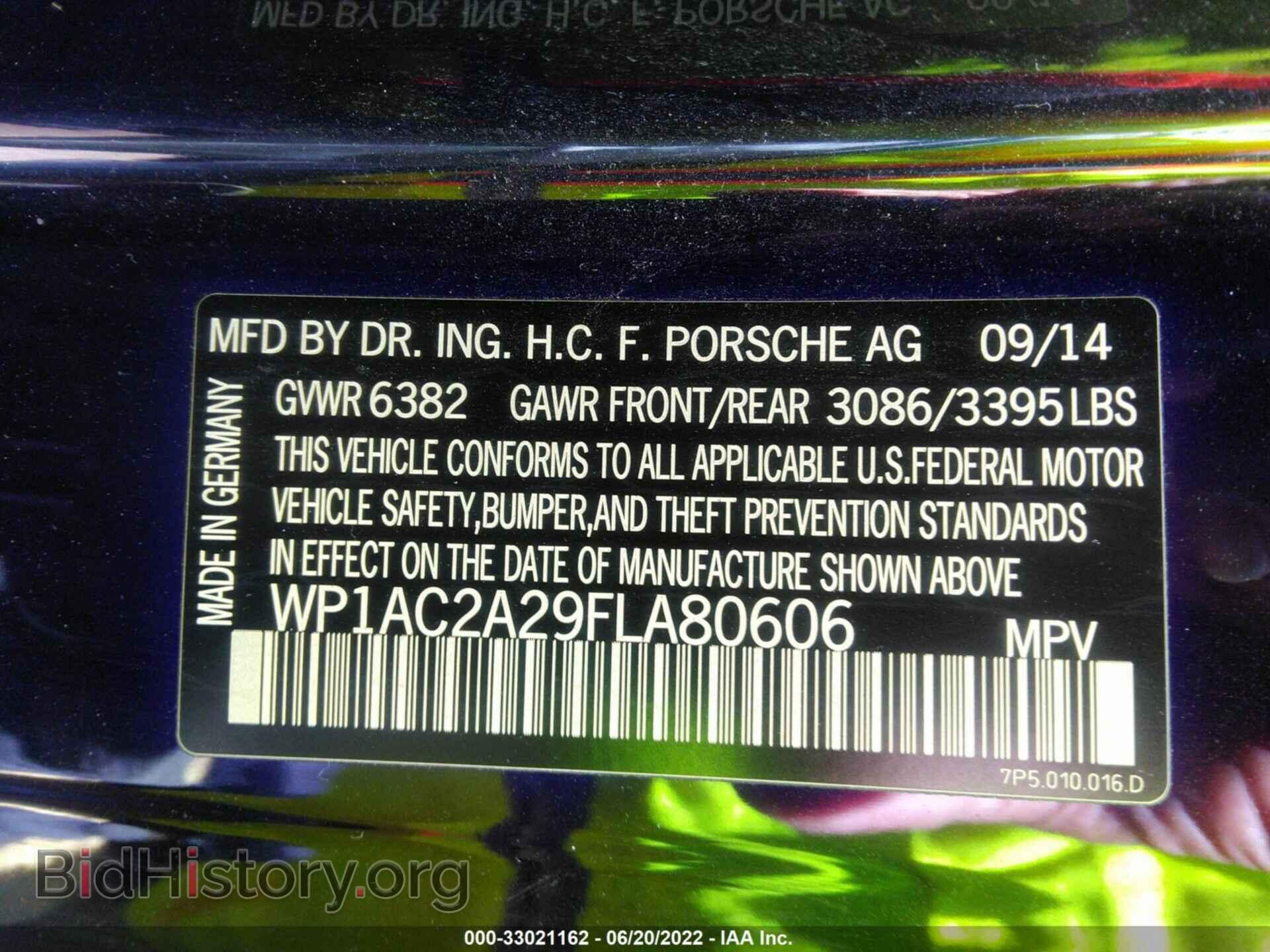 2015 PORSCHE CAYENNE - VIN: WP1AC2A29FLA80606 - Фото 9