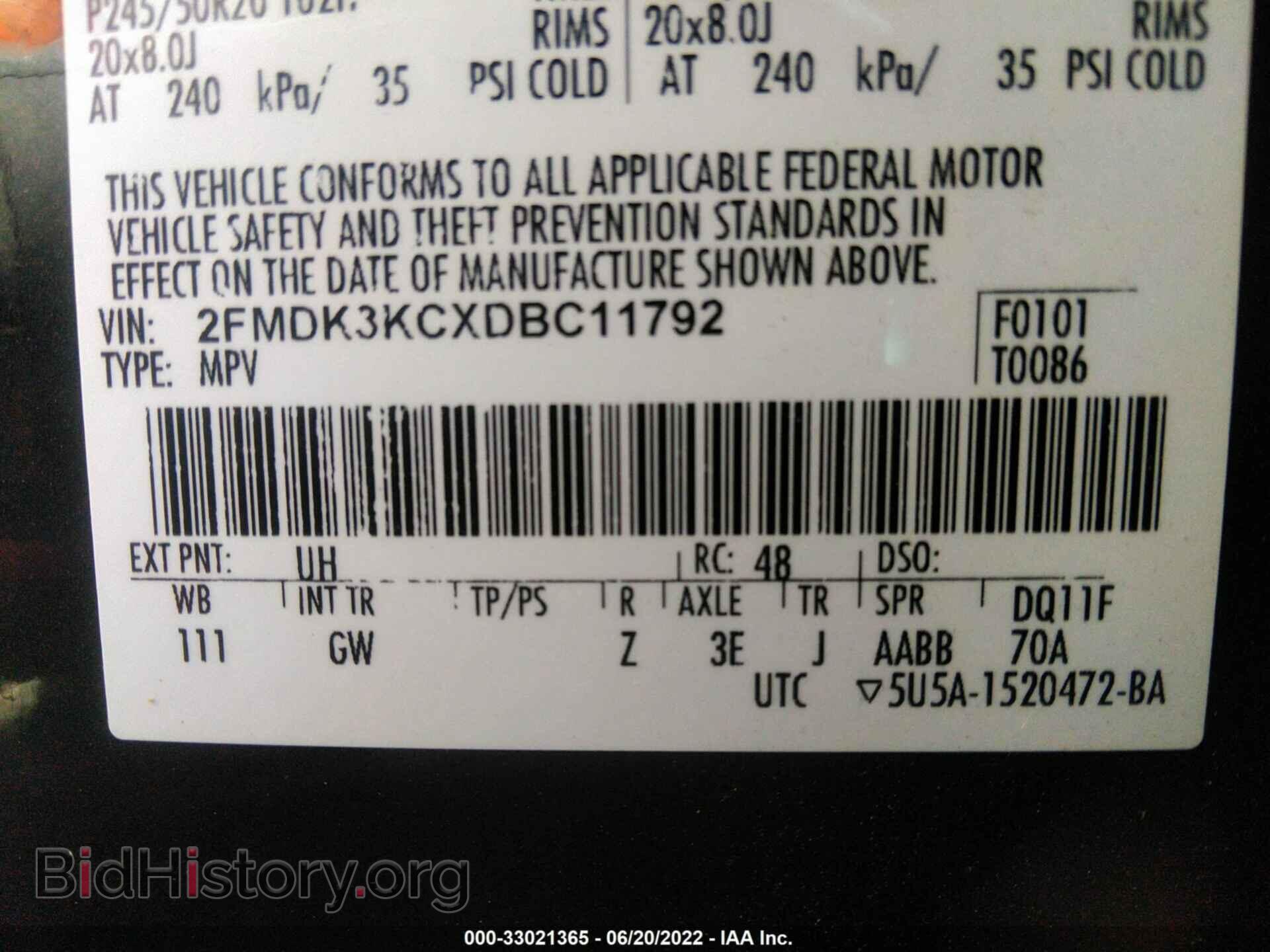 2013 FORD EDGE - VIN: 2FMDK3KCXDBC11792 - Photo 9