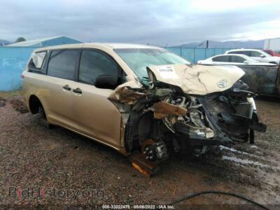 2011 Toyota SIENNA, tan — VIN 5TDZK3DC6BS025931, IAAI