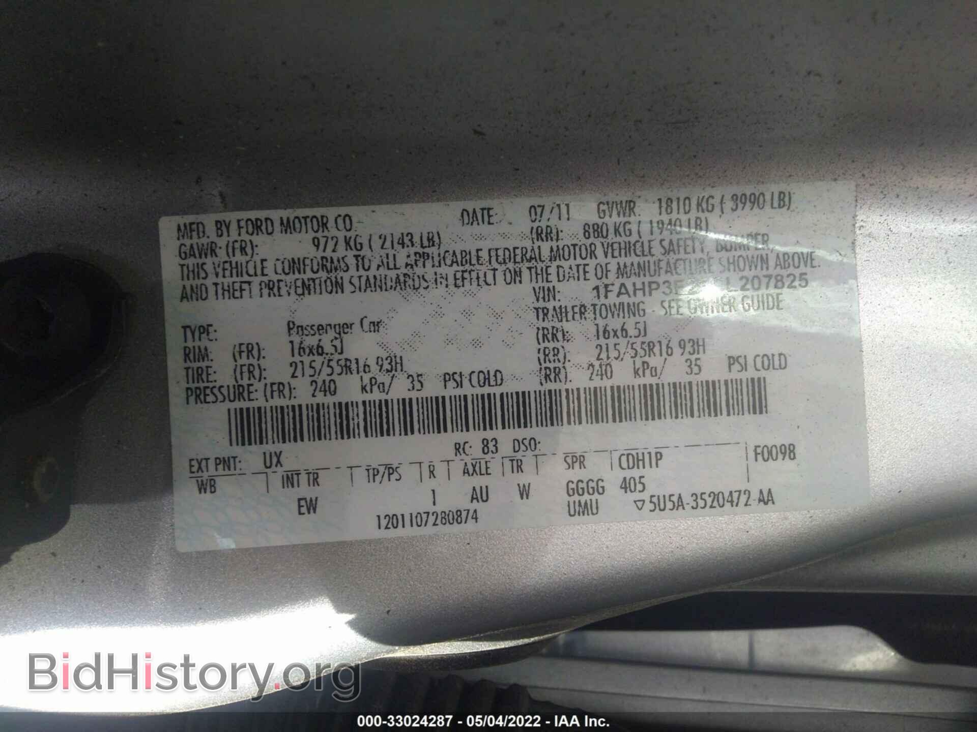 2012 FORD FOCUS - VIN: 1FAHP3F25CL207825 - Photo 9