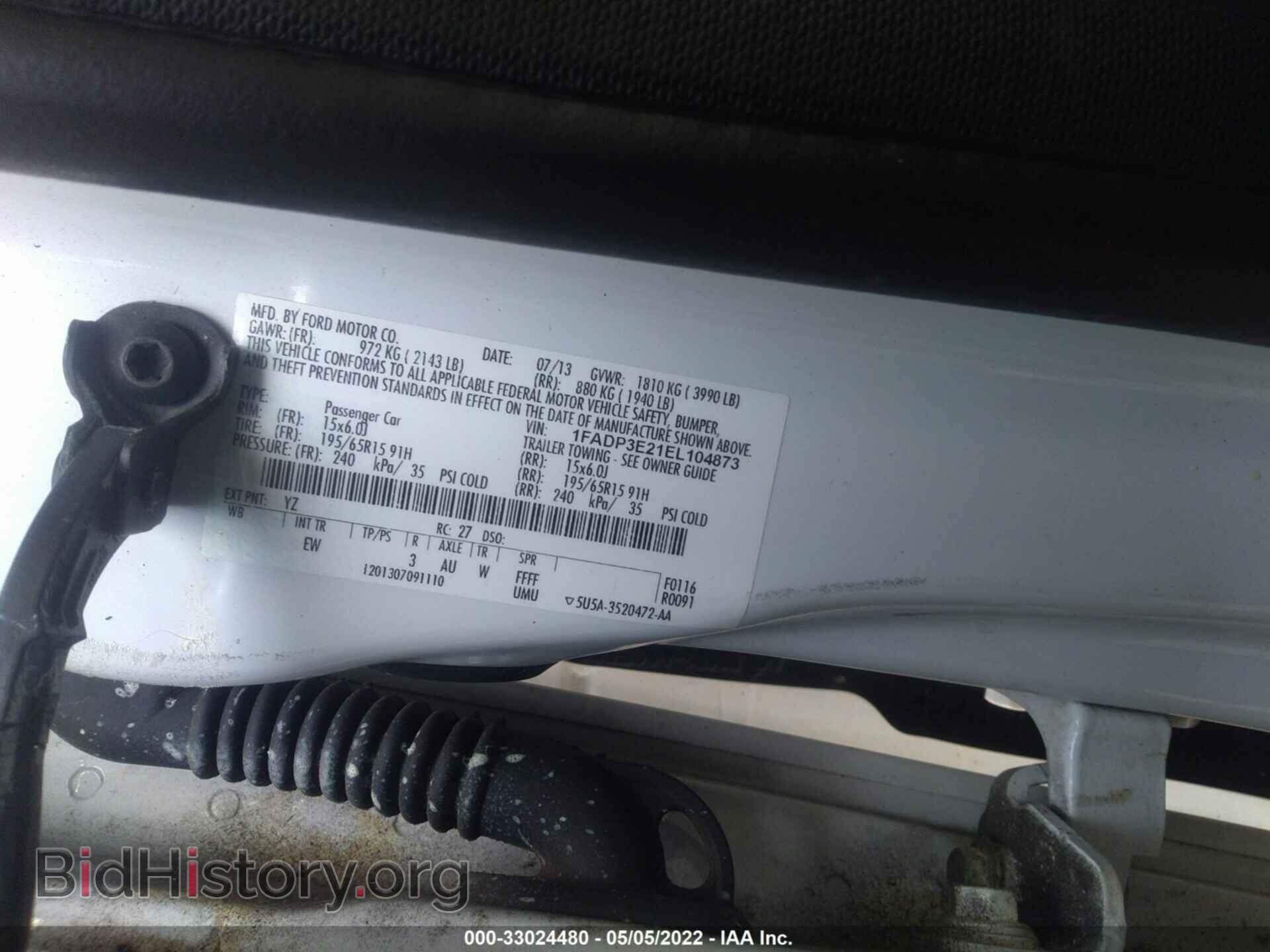 2014 FORD FOCUS - VIN: 1FADP3E21EL104873 - Фото 9