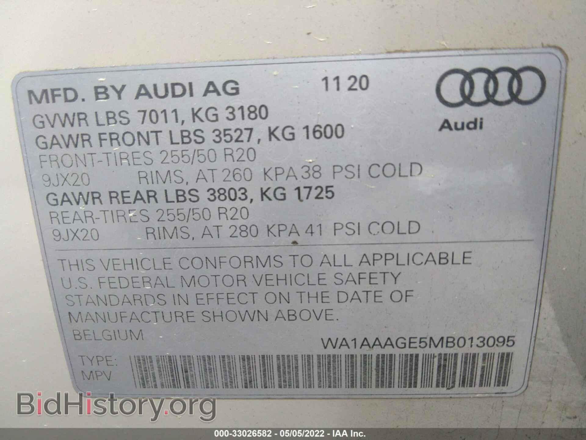 2021 AUDI E-TRON - VIN: WA1AAAGE5MB013095 - Photo 9