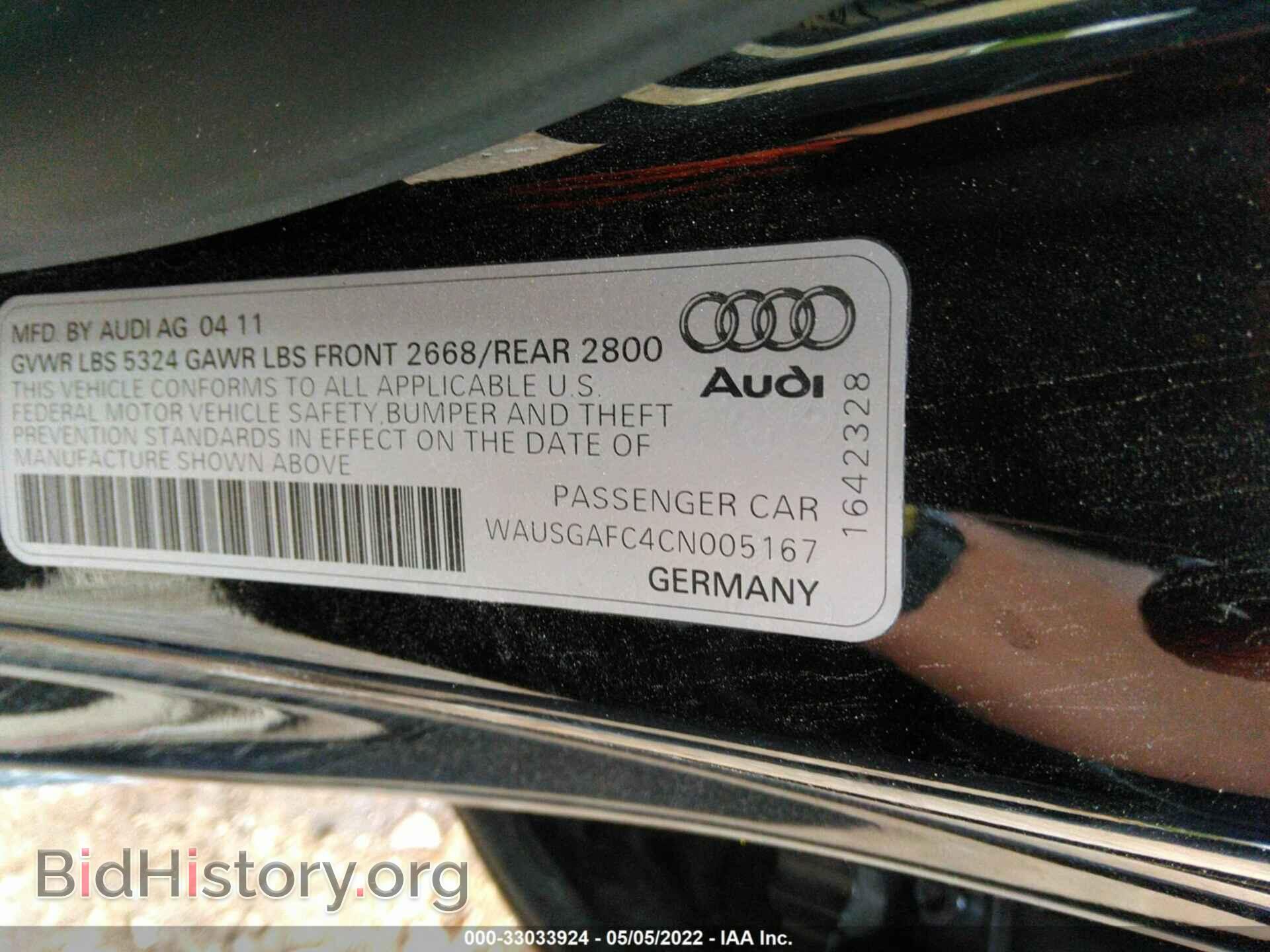 2012 AUDI A7 - VIN: WAUSGAFC4CN005167 - Photo 9