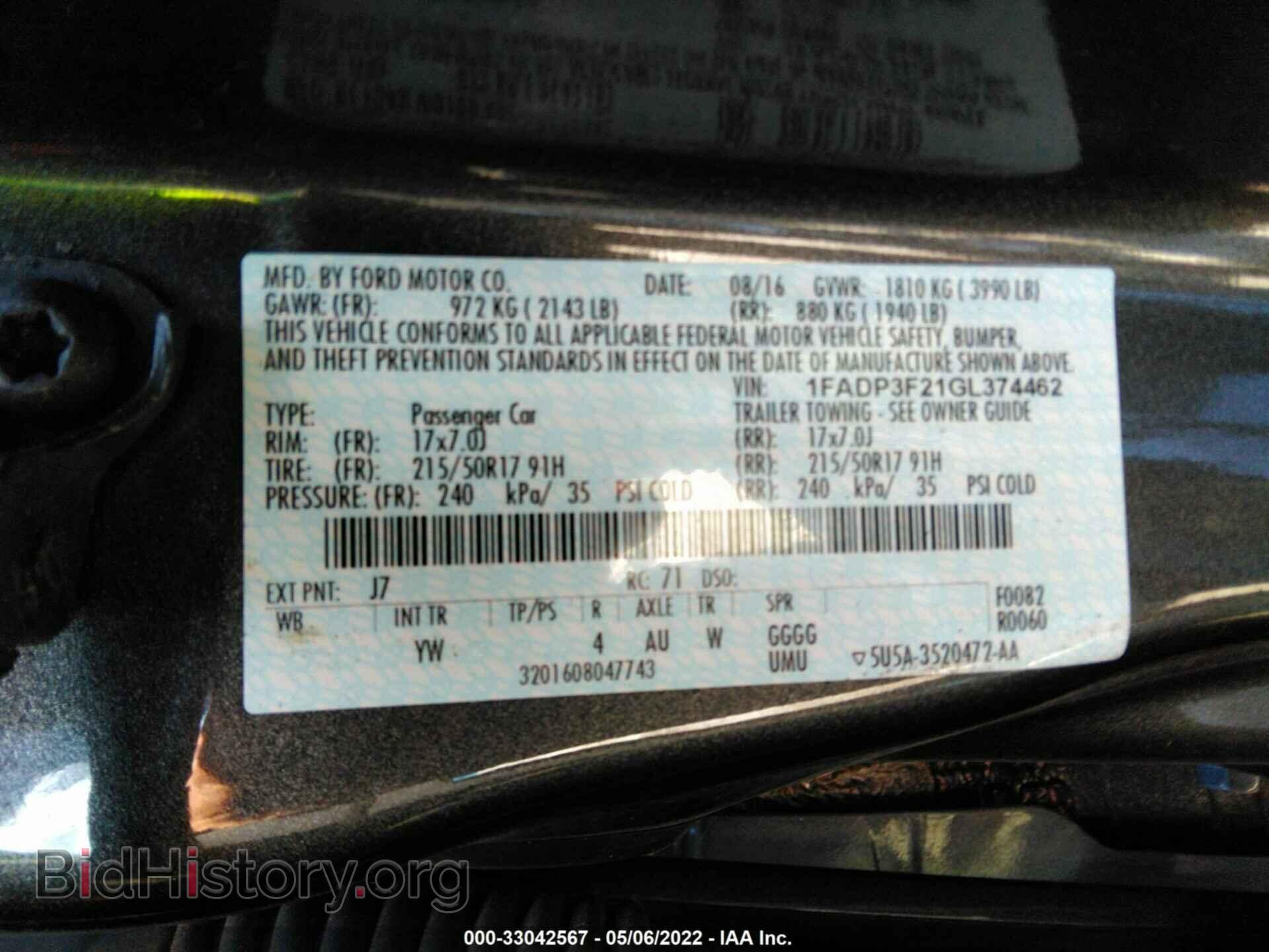 2016 FORD FOCUS - VIN: 1FADP3F21GL374462 - Photo 9