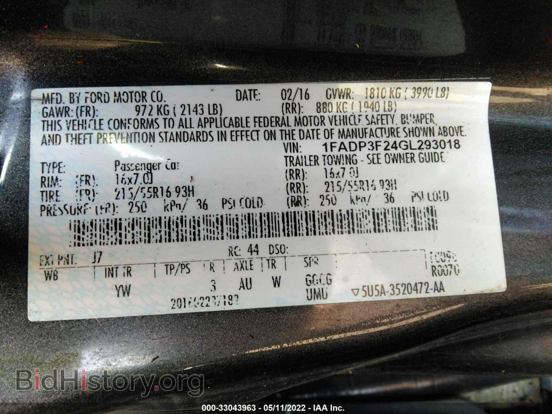 2016 FORD FOCUS - VIN: 1FADP3F24GL293018 - Photo 9