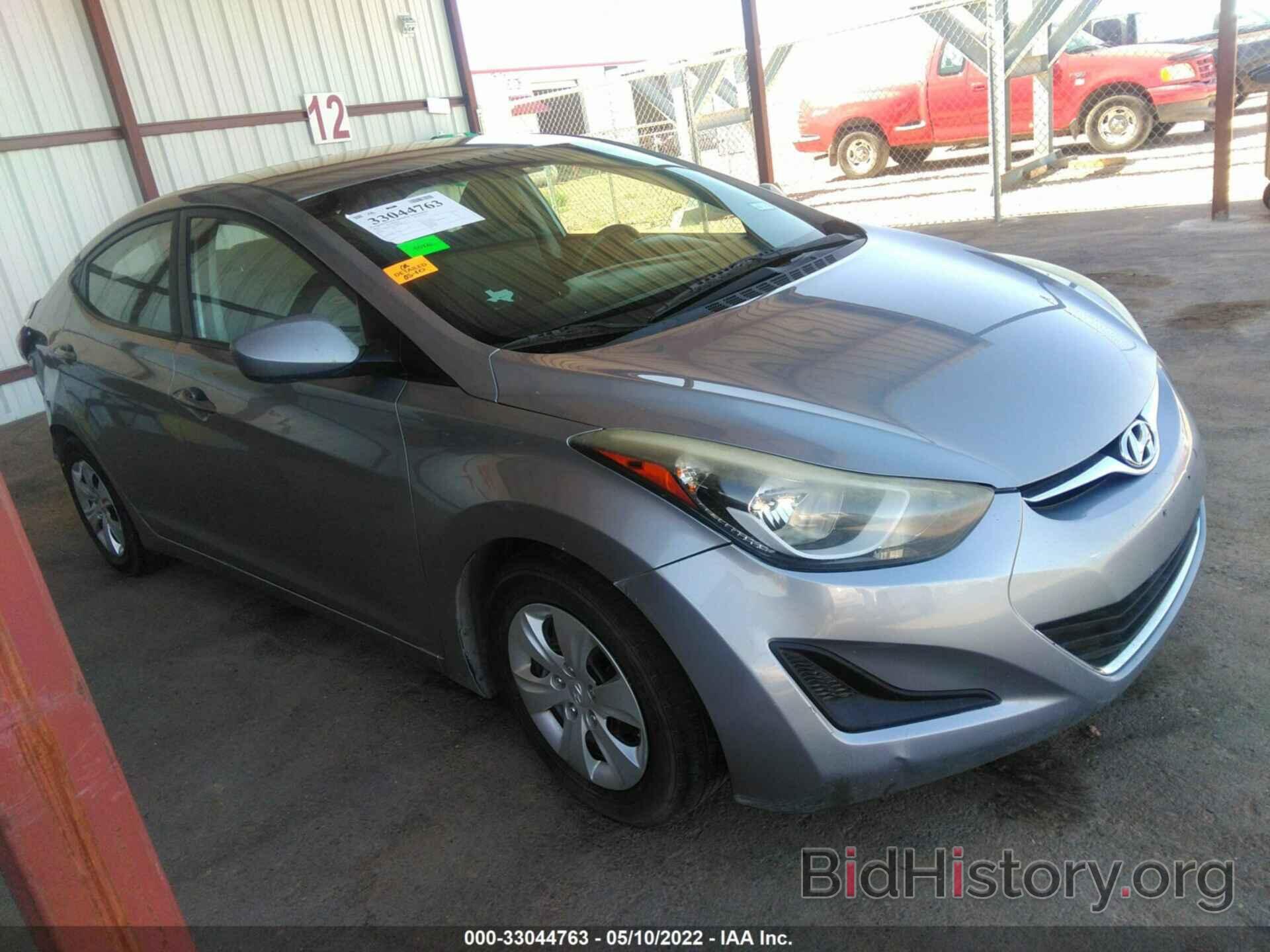 Photo 5NPDH4AE1GH693203 - HYUNDAI ELANTRA 2016