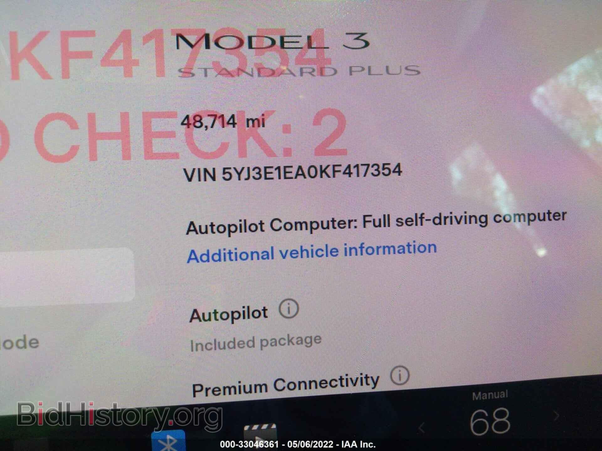 2019 TESLA MODEL 3 - VIN: 5YJ3E1EA0KF417354 - Фото 7