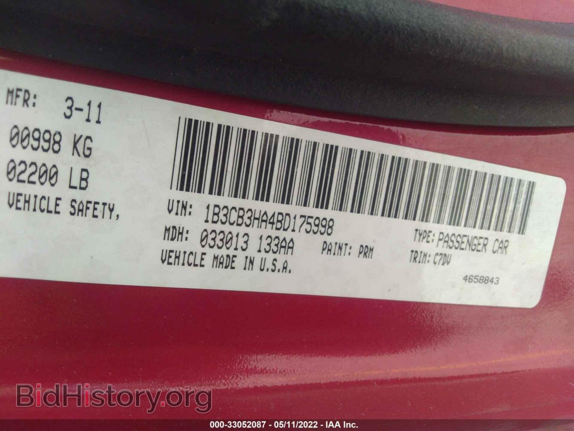 2011 DODGE CALIBER - VIN: 1B3CB3HA4BD175998 - Photo 9