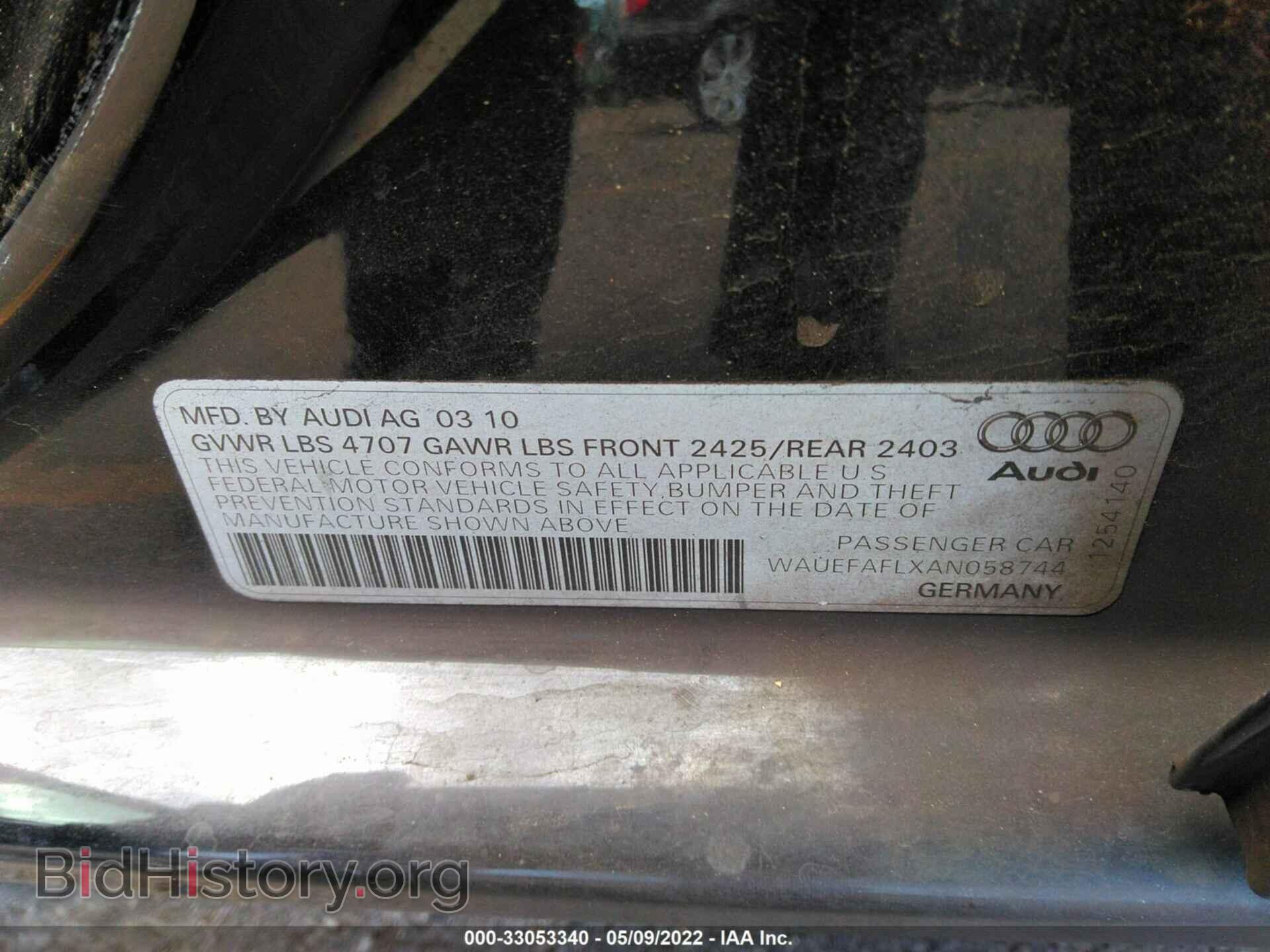 2010 AUDI A4 - VIN: WAUEFAFLXAN058744 - Фото 9