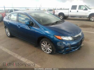 2012 Honda CIVIC SDN EX, синий — VIN 19XFB2F80CE304471, IAAI