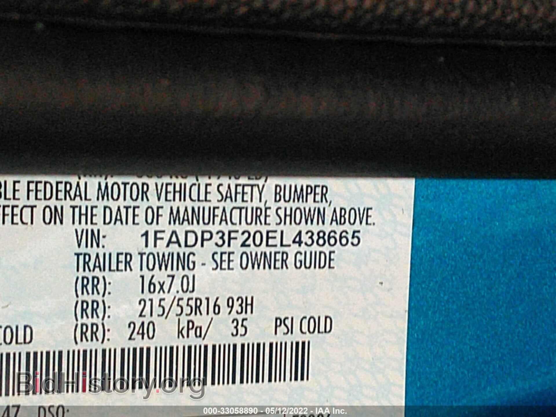 2014 FORD FOCUS - VIN: 1FADP3F20EL438665 - Фото 9