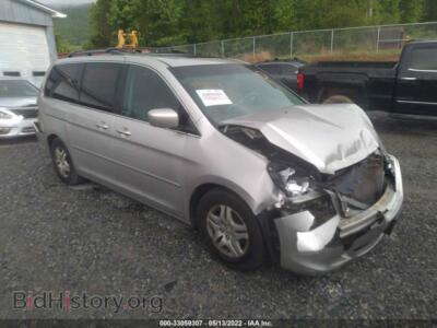 2007 Honda ODYSSEY EX-L, blue — VIN 5FNRL38797B451747, IAAI