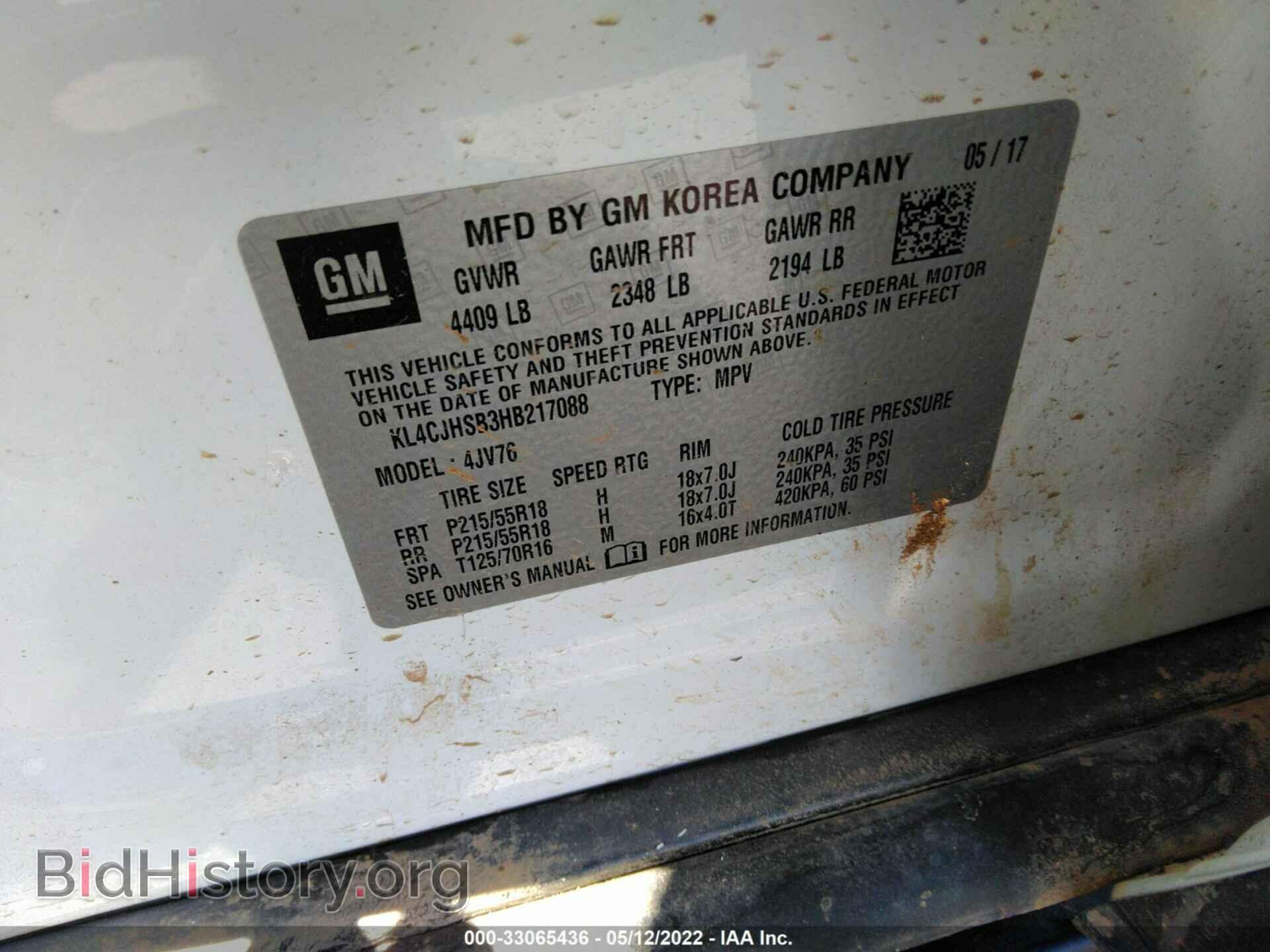 2017 BUICK ENCORE - VIN: KL4CJHSB3HB217088 - Photo 9