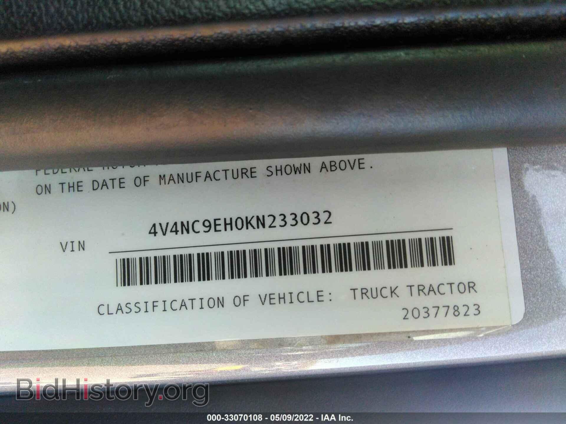 2019 VOLVO VN - VIN: 4V4NC9EH0KN233032 - Фото 9