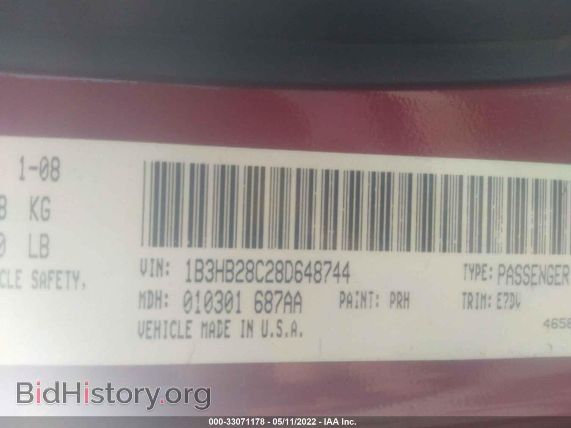 2008 DODGE CALIBER - VIN: 1B3HB28C28D648744 - Photo 9
