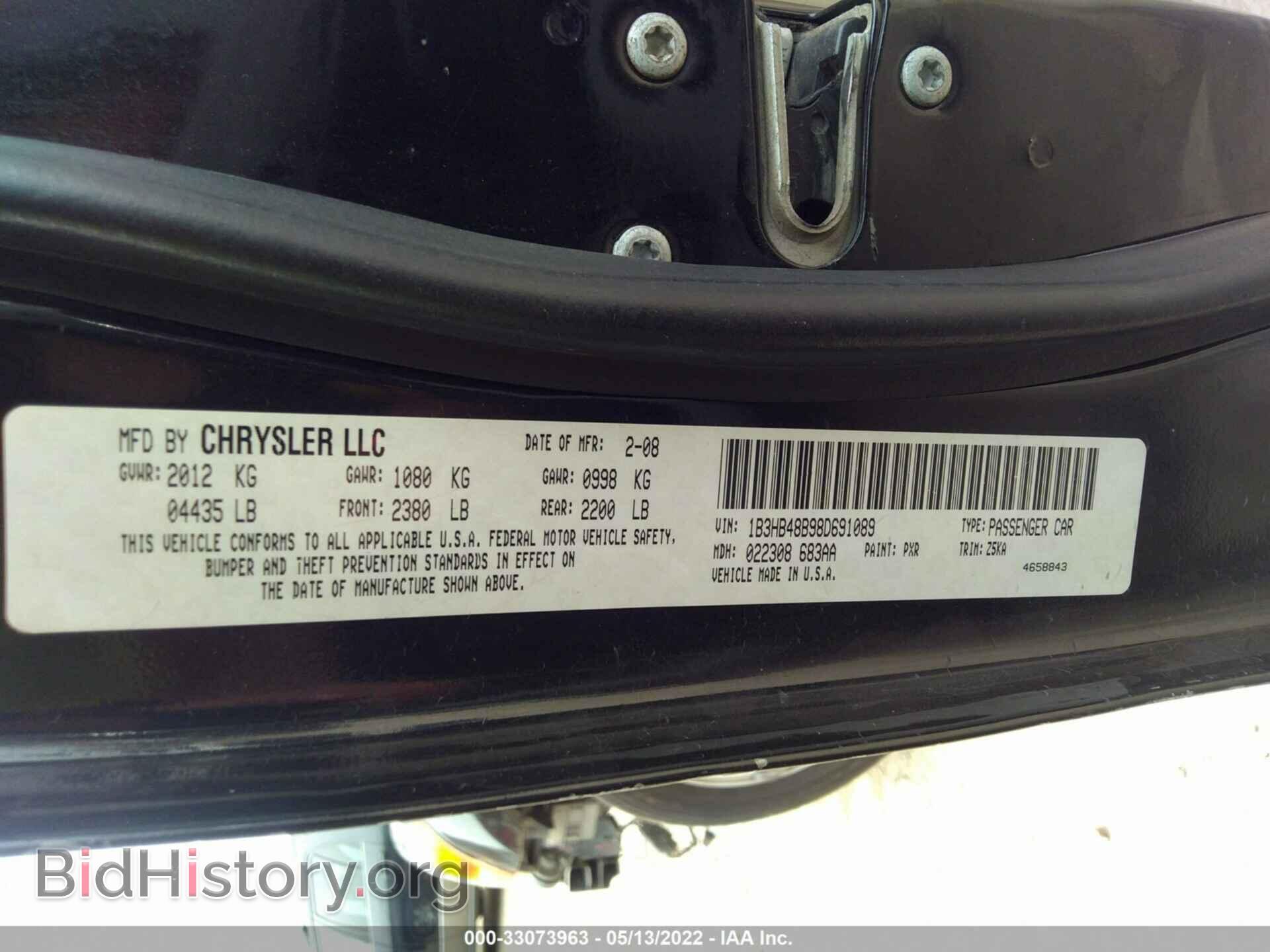 2008 DODGE CALIBER - VIN: 1B3HB48B98D691089 - Photo 9