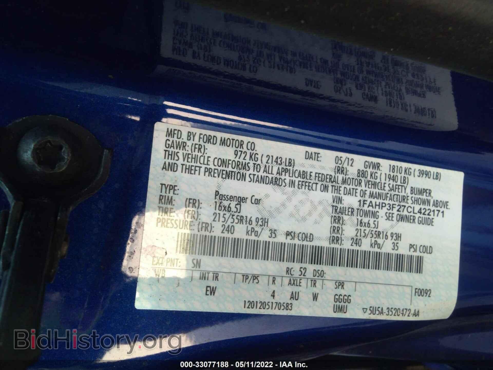 2012 FORD FOCUS - VIN: 1FAHP3F27CL422171 - Photo 9