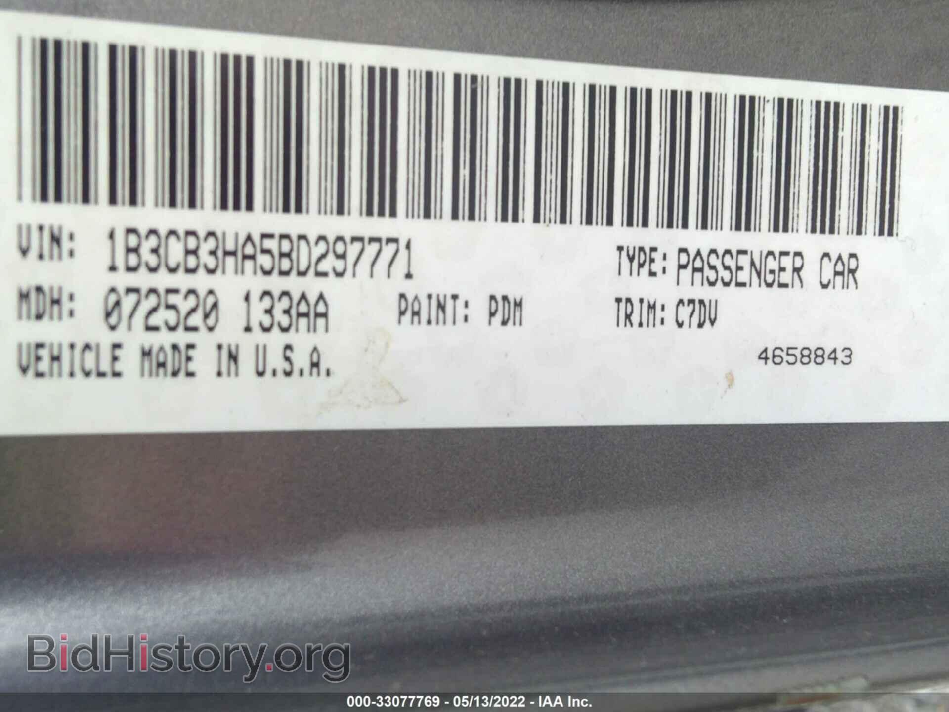 2011 DODGE CALIBER - VIN: 1B3CB3HA5BD297771 - Фото 9