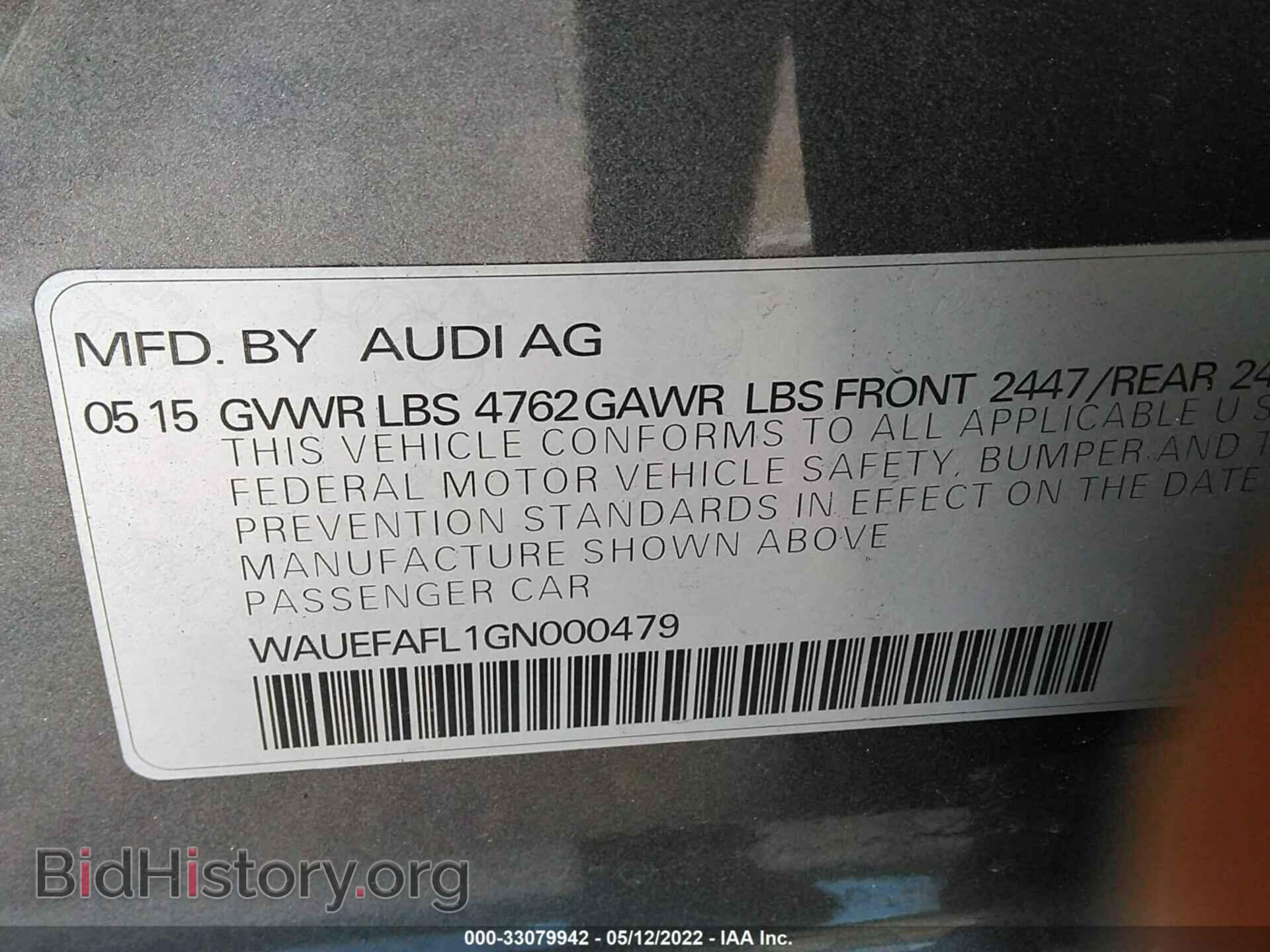 2016 AUDI A4 - VIN: WAUEFAFL1GN000479 - Фото 9