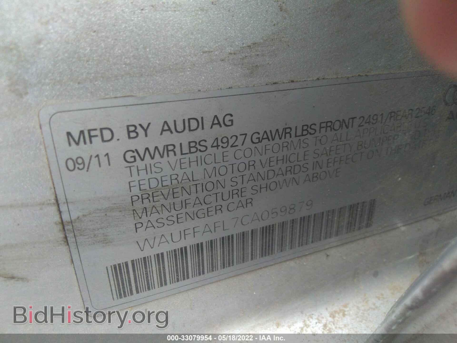 2012 AUDI A4 - VIN: WAUFFAFL7CA059879 - Photo 9