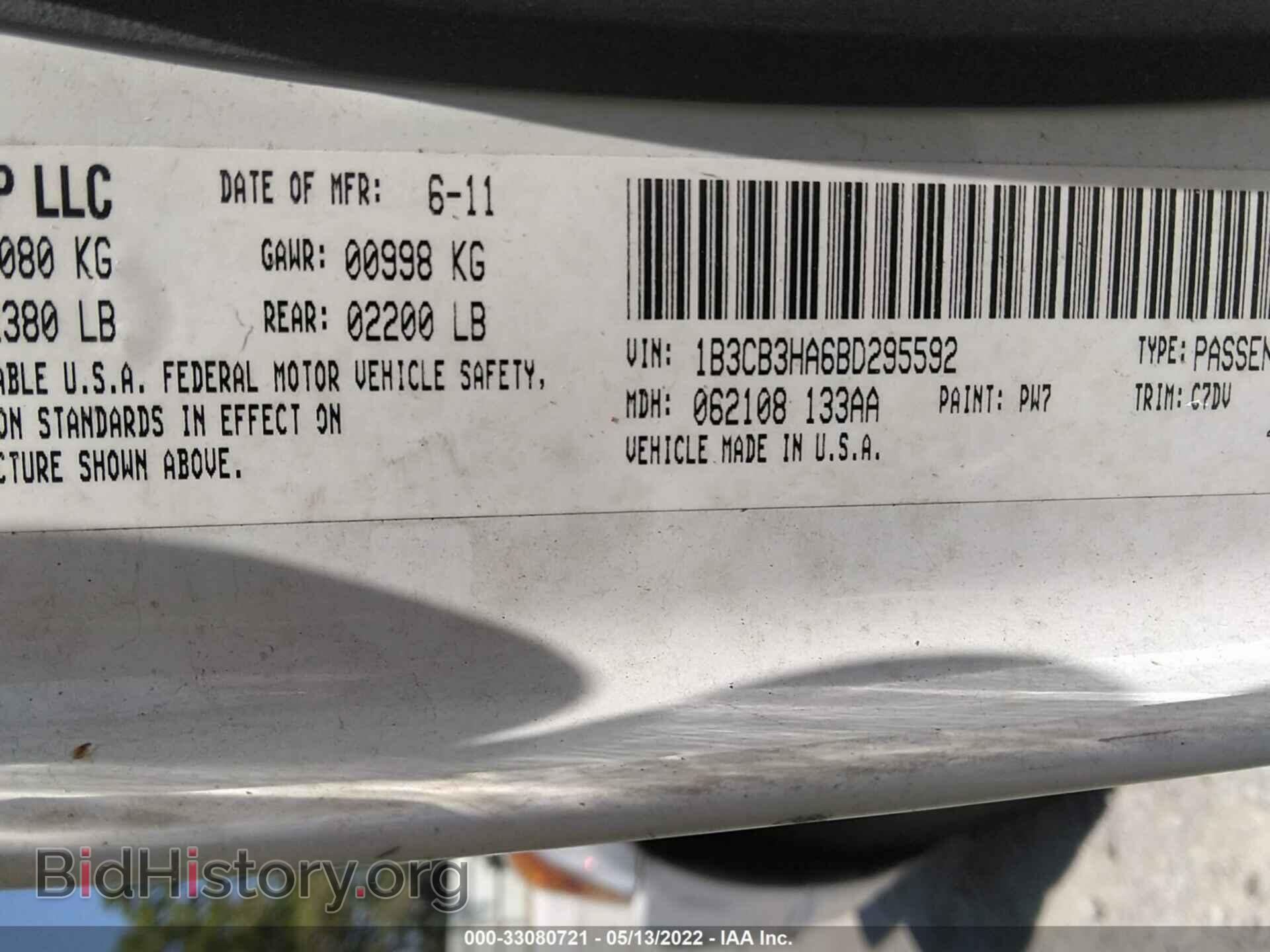 2011 DODGE CALIBER - VIN: 1B3CB3HA6BD295592 - Фото 9