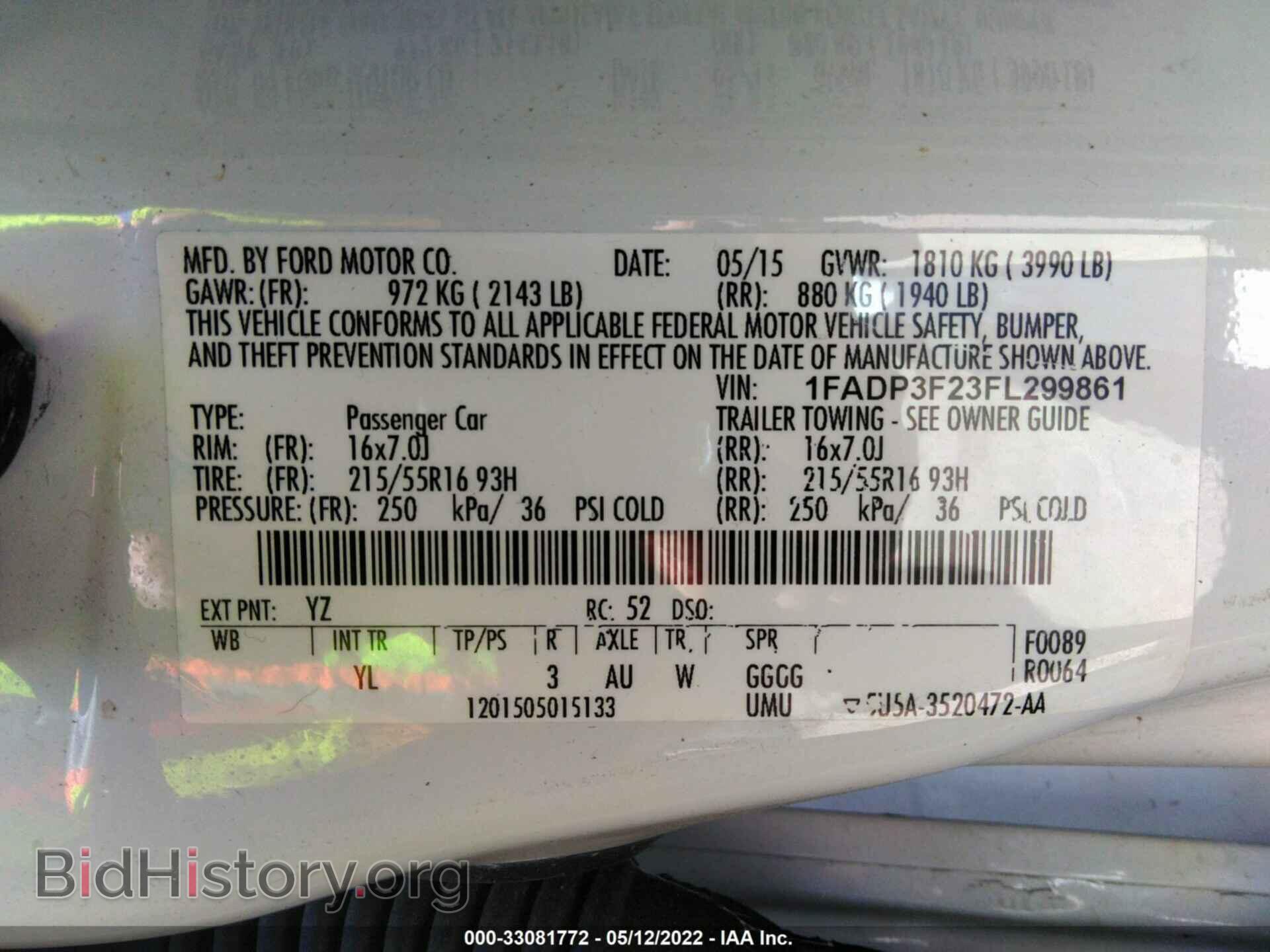 2015 FORD FOCUS - VIN: 1FADP3F23FL299861 - Photo 9