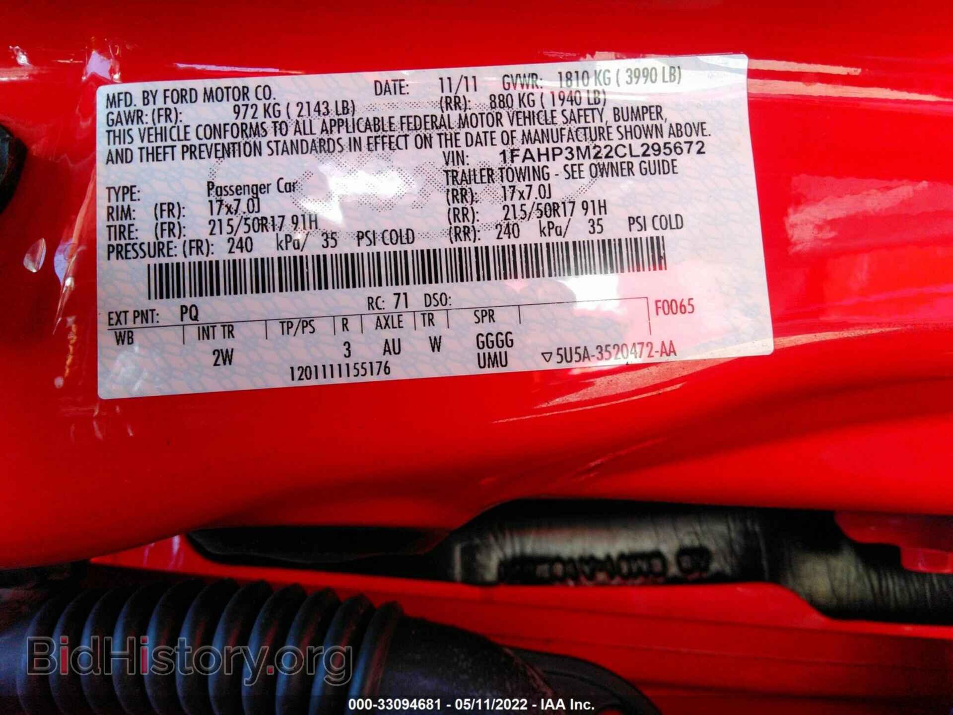 2012 FORD FOCUS - VIN: 1FAHP3M22CL295672 - Photo 9