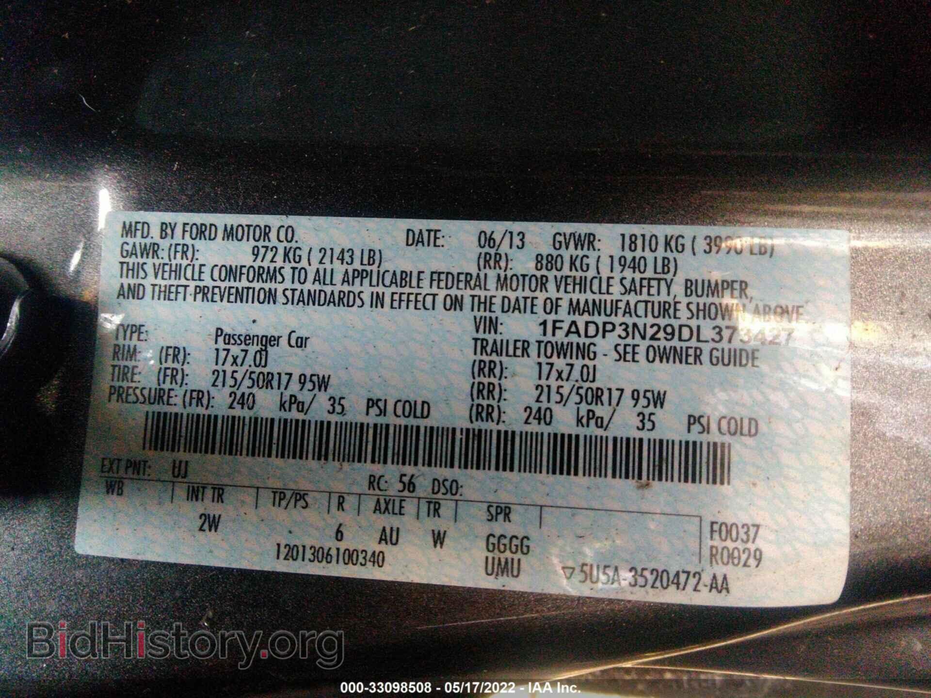 2013 FORD FOCUS - VIN: 1FADP3N29DL373427 - Фото 9