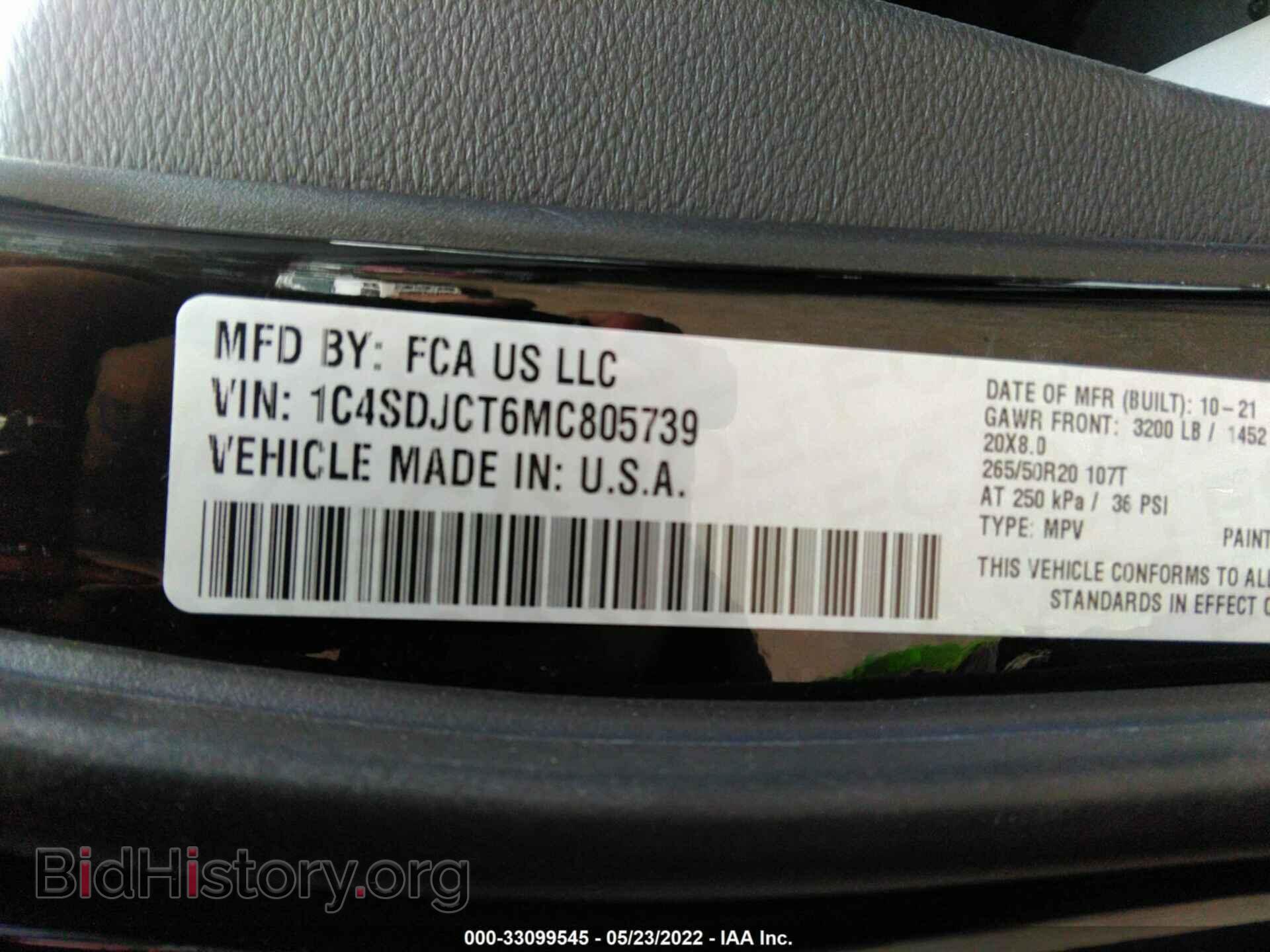 2021 DODGE DURANGO - VIN: 1C4SDJCT6MC805739 - Photo 9