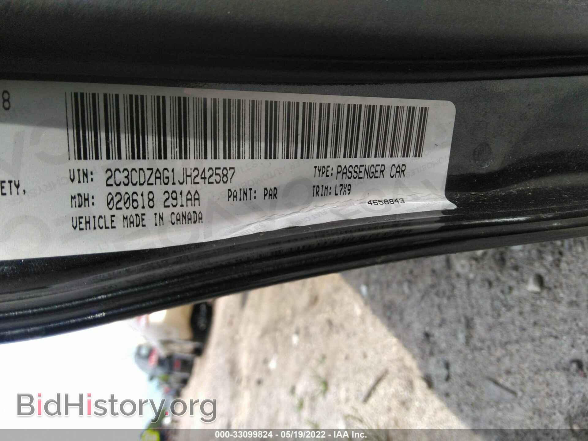 2018 DODGE CHALLENGER - VIN: 2C3CDZAG1JH242587 - Фото 9