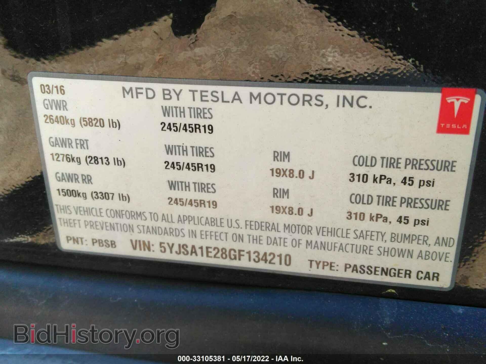2016 TESLA MODEL S - VIN: 5YJSA1E28GF134210 - Photo 9